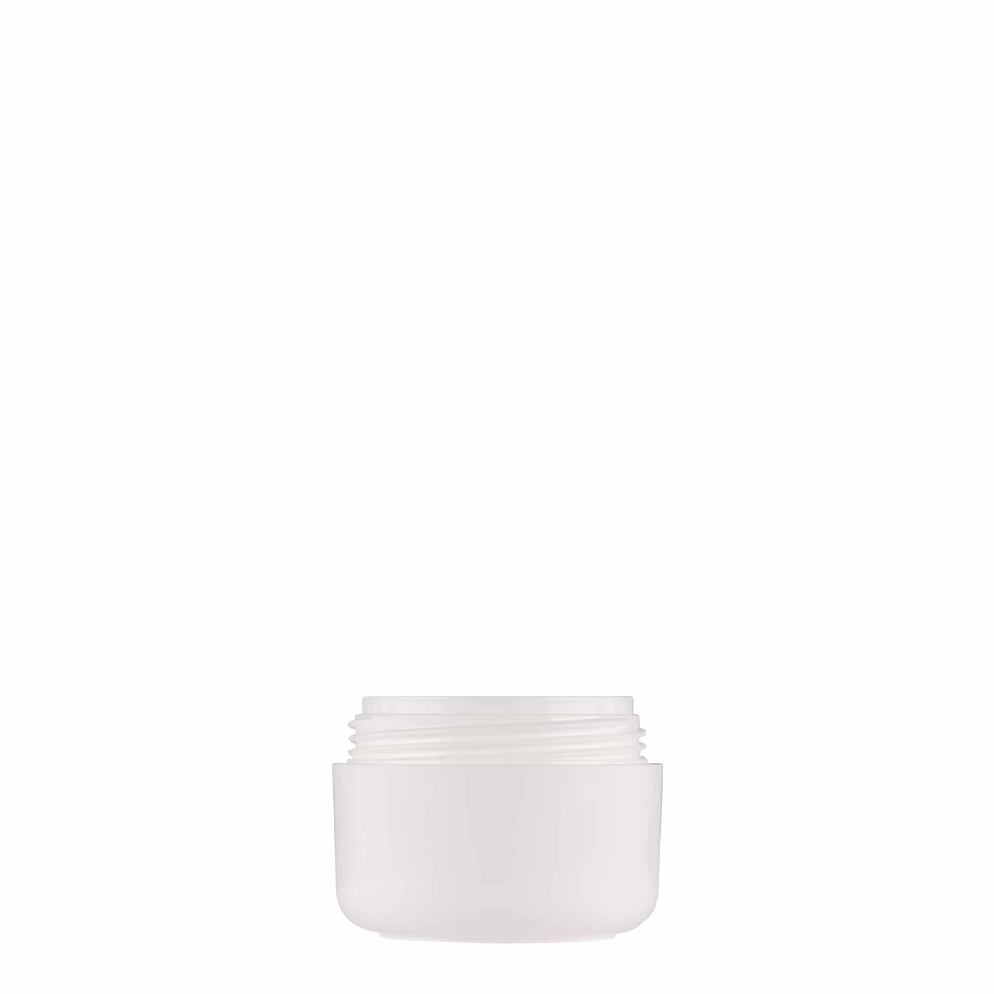 15 ml plastburk 'Bianca', PP, vit, öppning: skruvlock