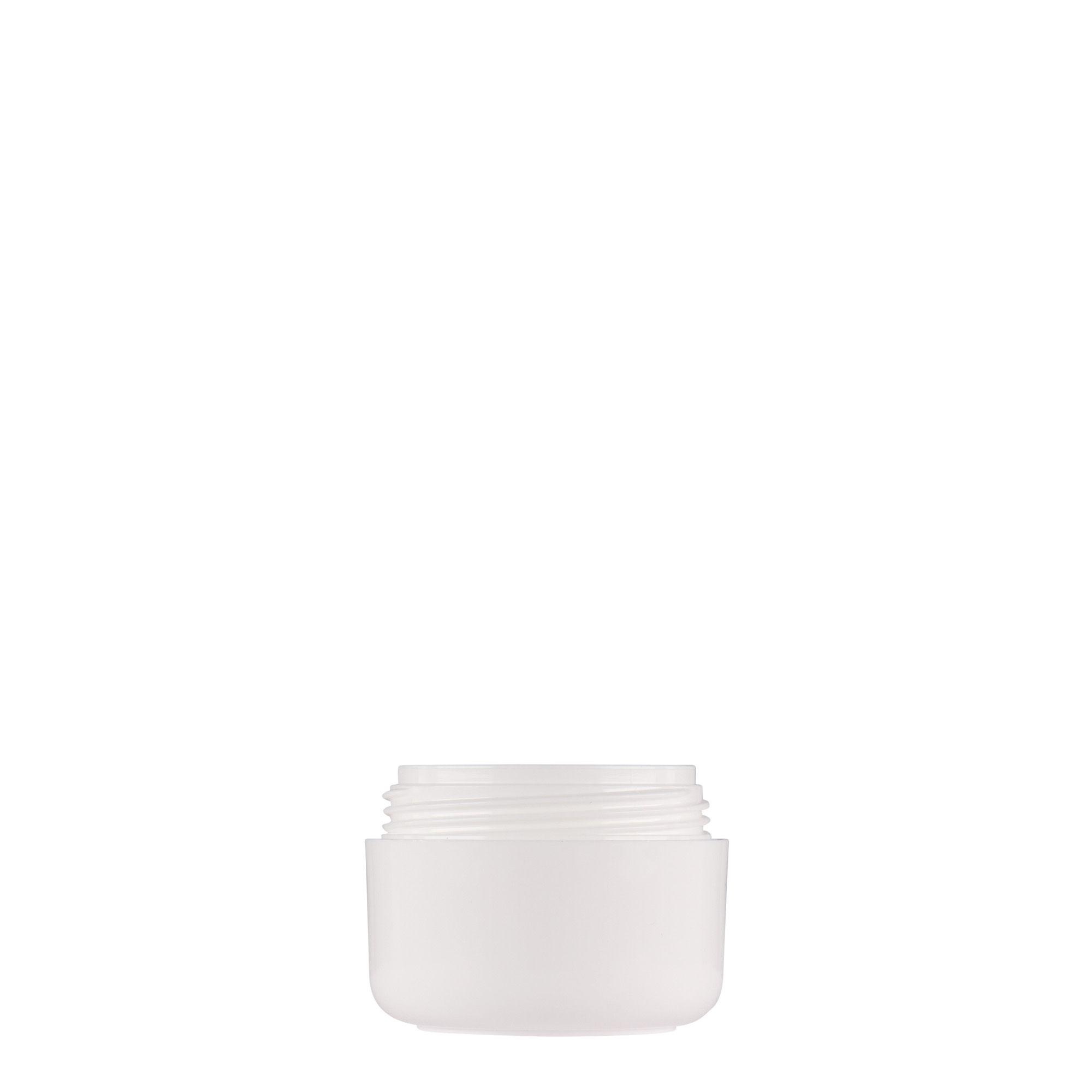 15 ml plastburk 'Bianca', PP, vit, öppning: skruvlock