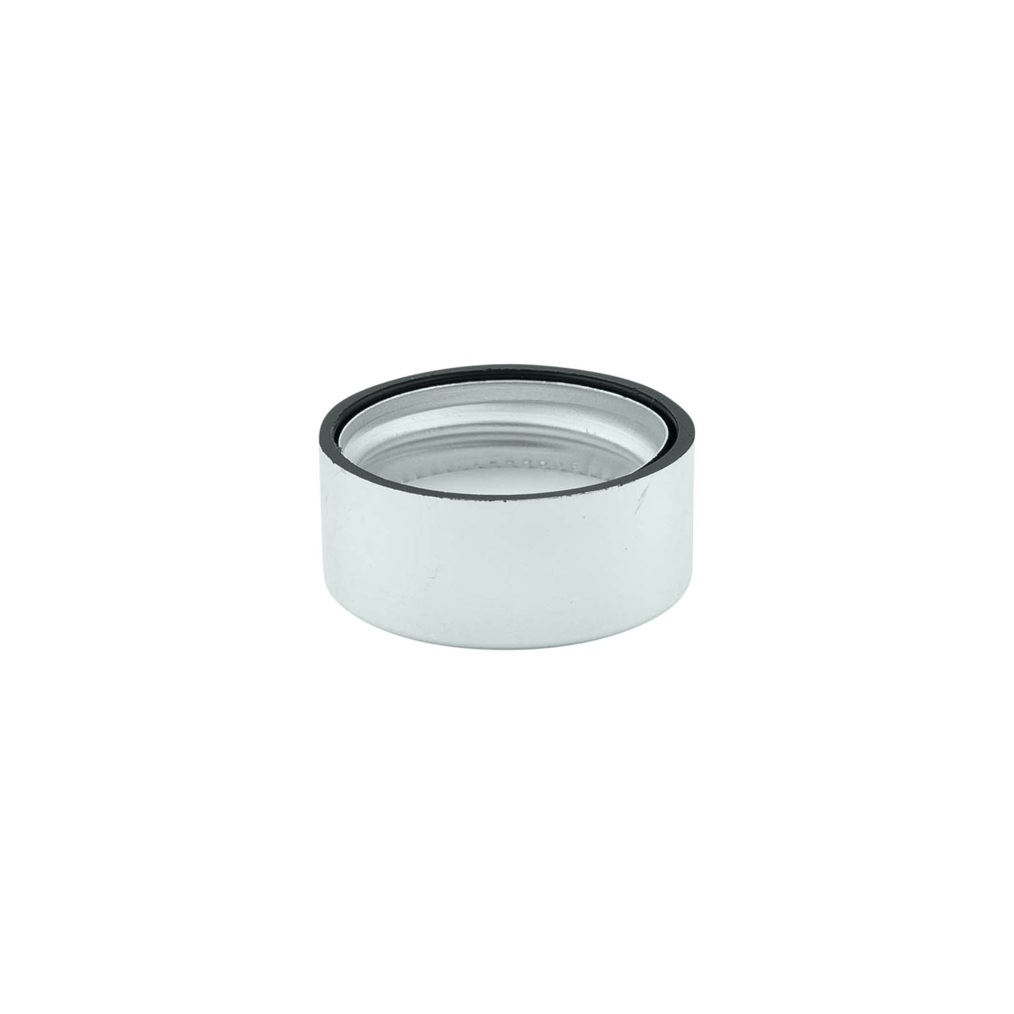 Skruvlock, ABS-plast, silver, för mynning: GPI 28/400
