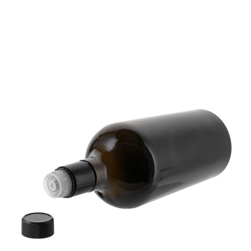 750 ml vinäger-/oljeflaska 'Oleum', glas, antikgrön, mynning: DOP 750 ml vinäger-/oljeflaska 'Oleum', glas, antikgrön, mynning: DOP