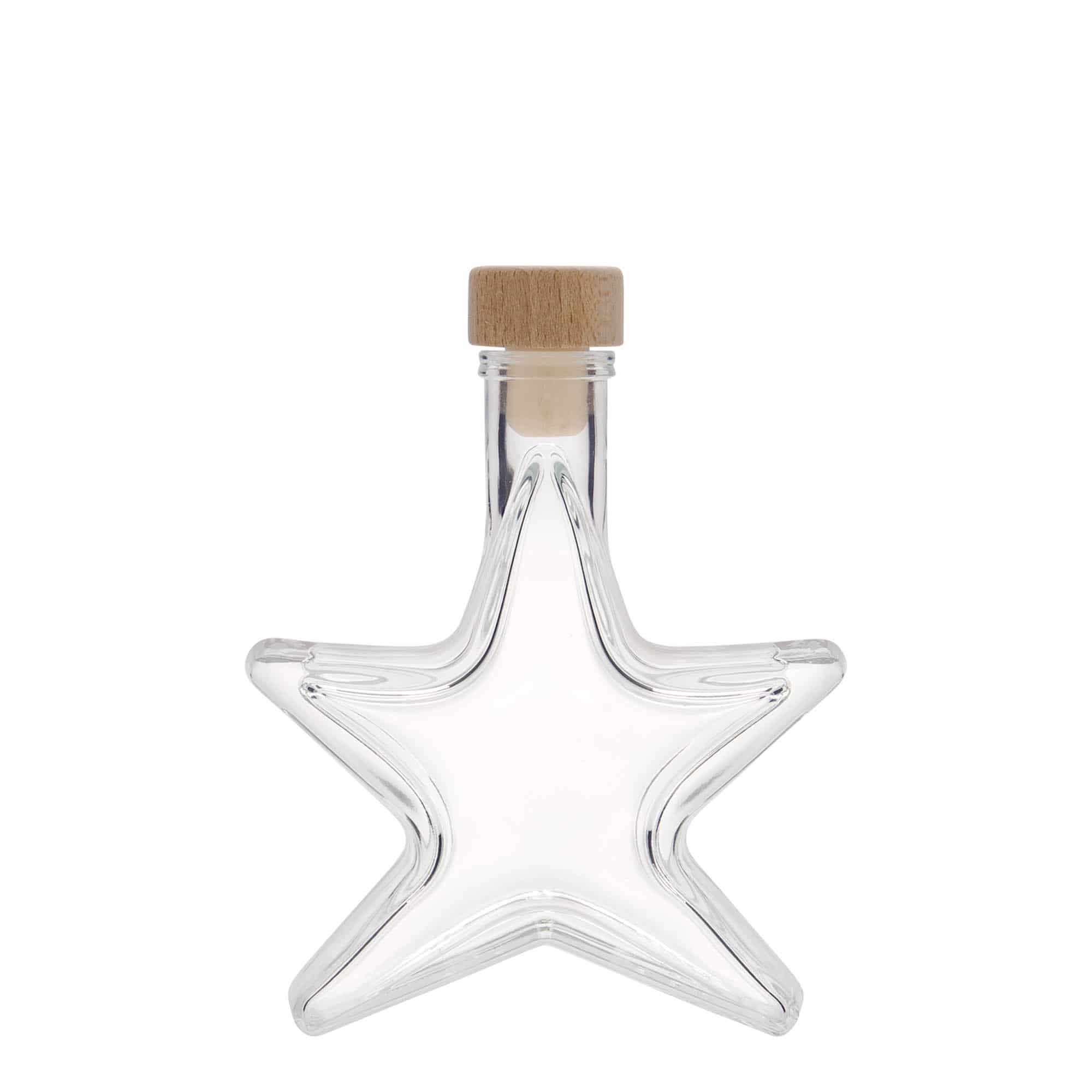 100 ml glasflaska 'Stjärna', mynning: kork