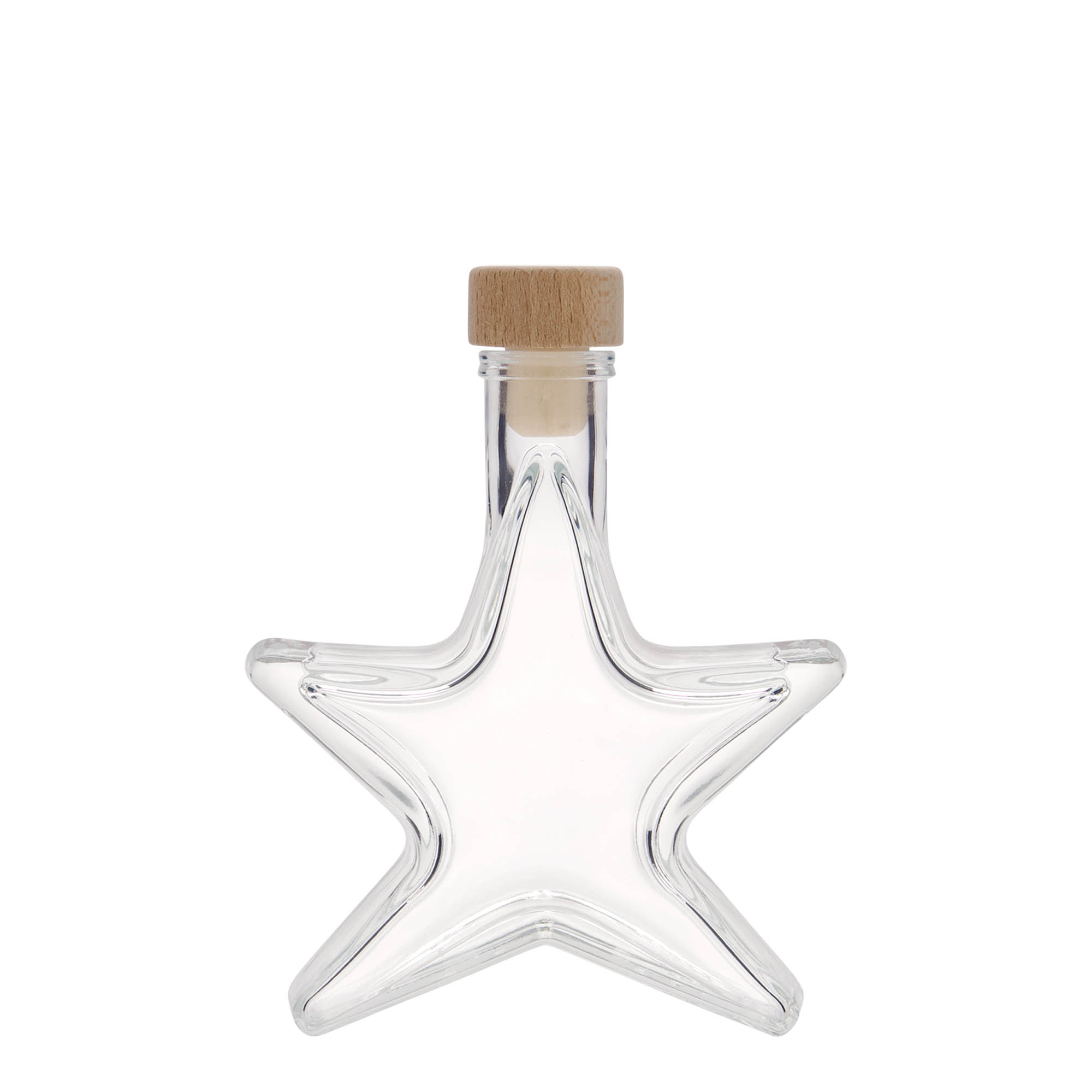 100 ml glasflaska 'Stjärna', mynning: kork 100 ml glasflaska 'Stjärna', mynning: kork