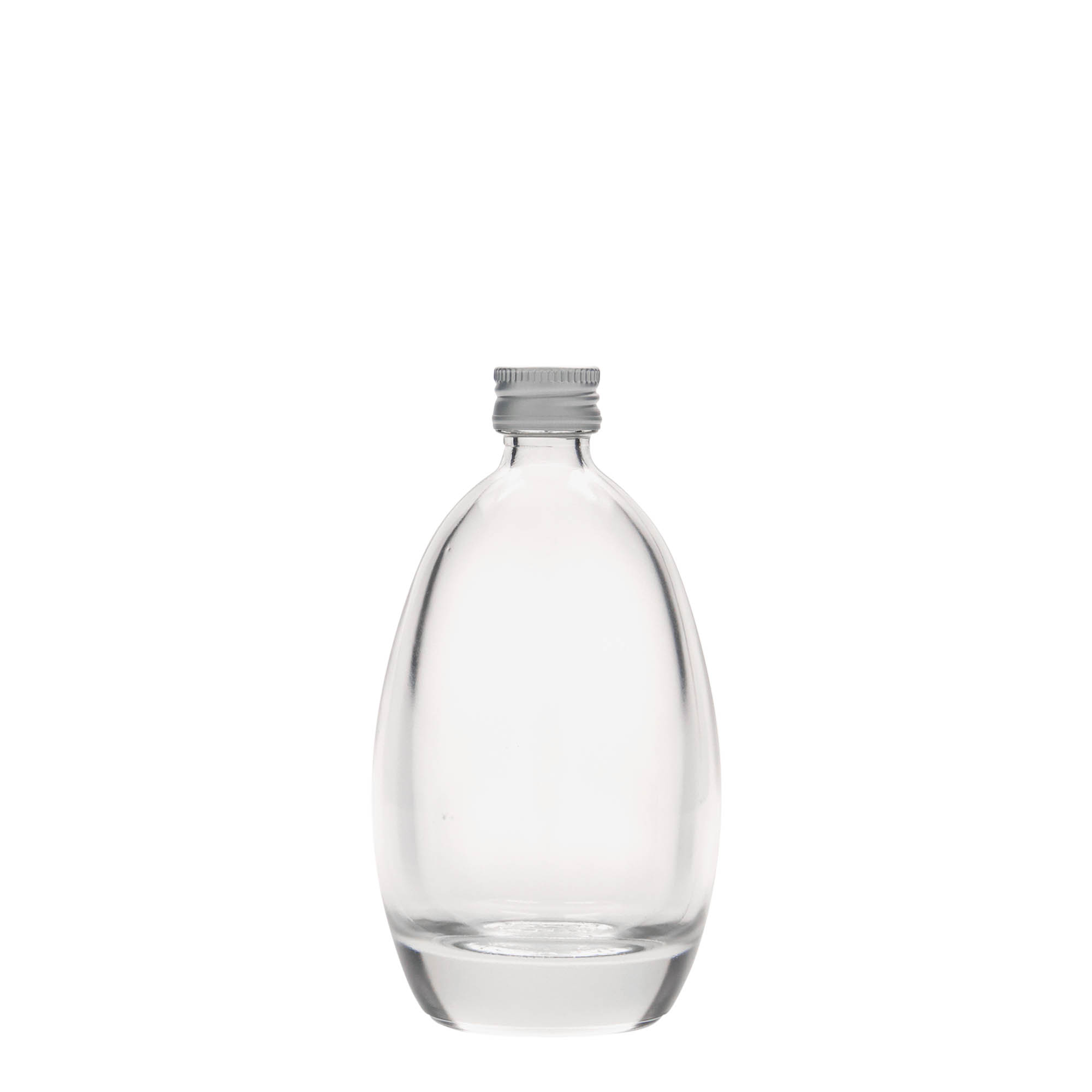 100 ml glasflaska 'ägg', öppning: PP 18 100 ml glasflaska 'ägg', öppning: PP 18