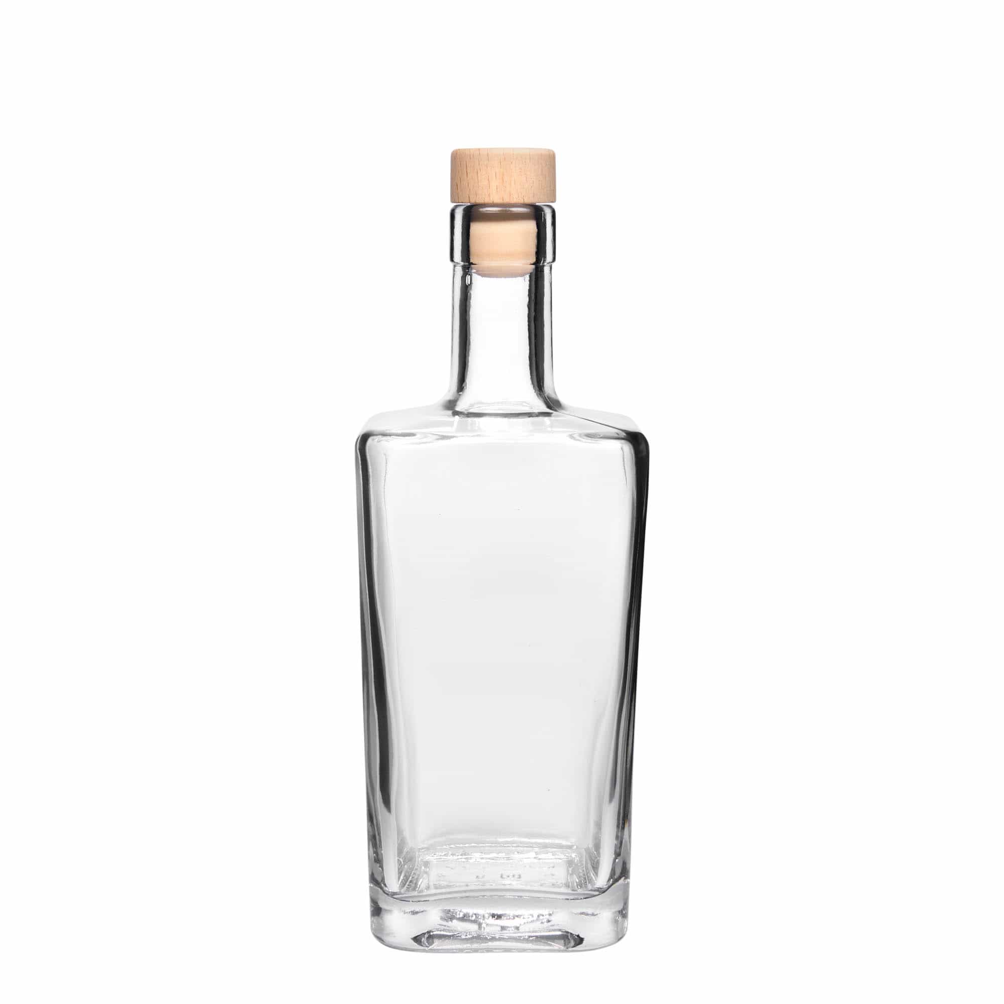 500 ml glasflaska 'Noel', kvadratisk, öppning: kork