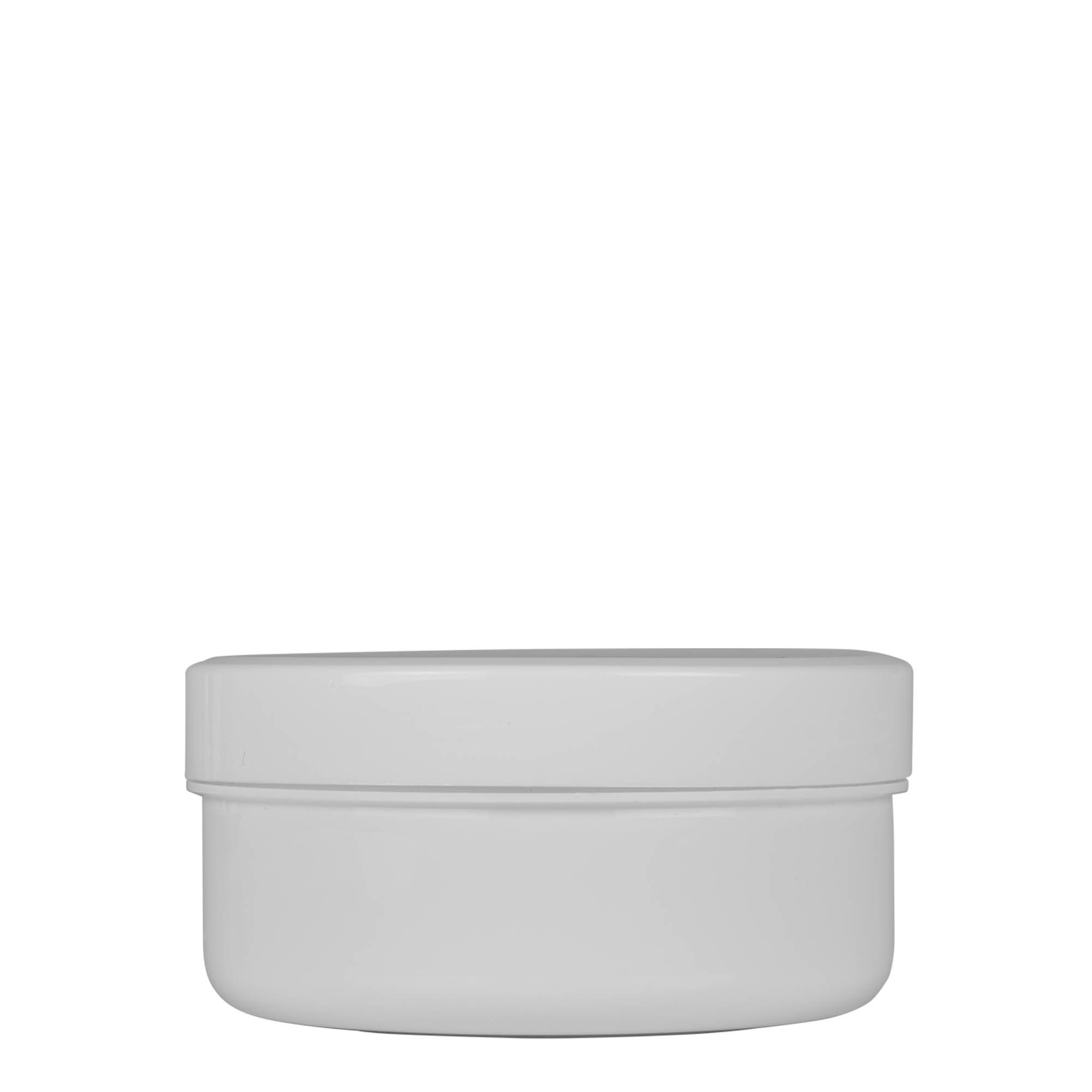 250 ml plastburk 'White Line', PP, vit, öppning: skruvlock 250 ml plastburk 'White Line', PP, vit, öppning: skruvlock