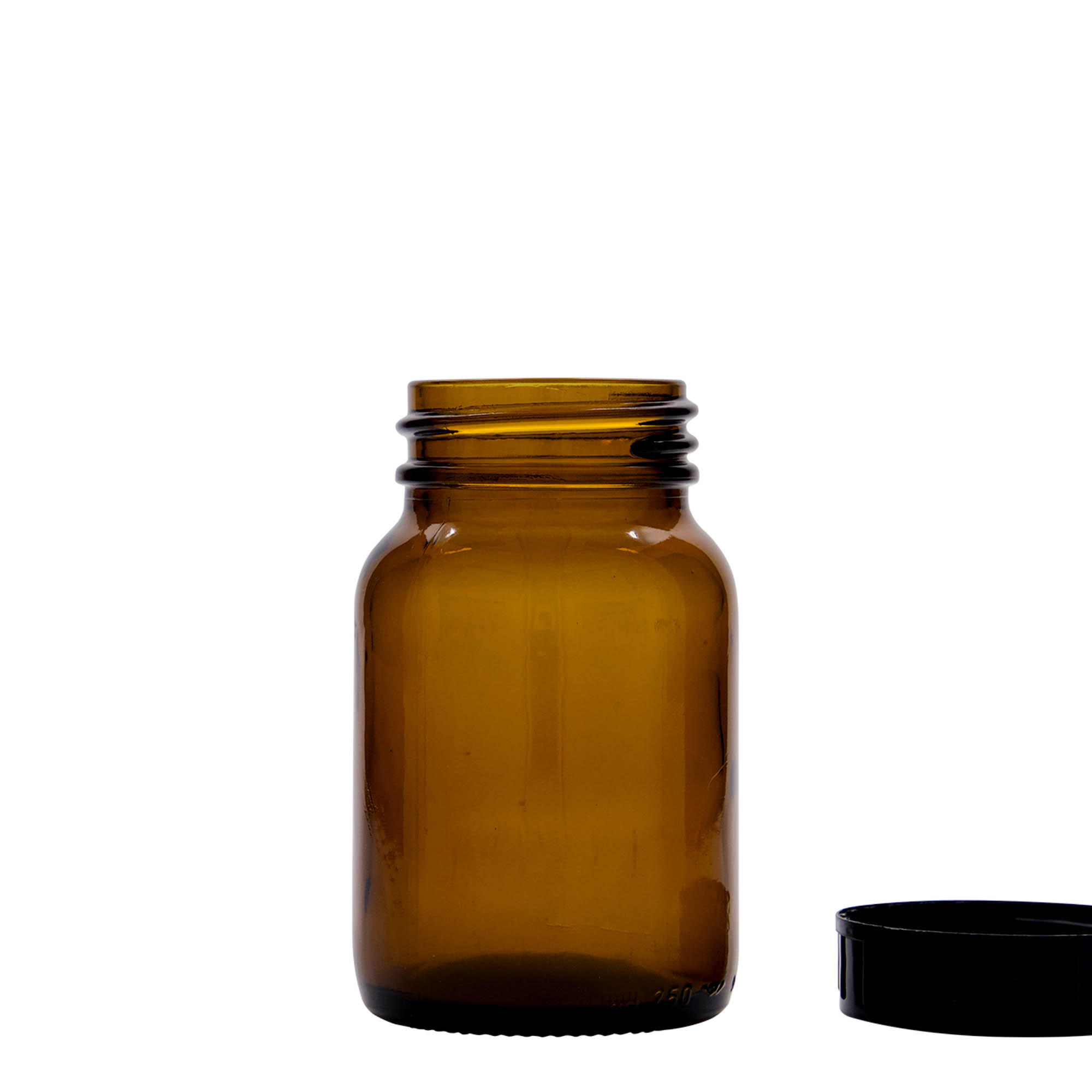 250 ml vid halsglas, brun, öppning: DIN 55 250 ml vid halsglas, brun, öppning: DIN 55