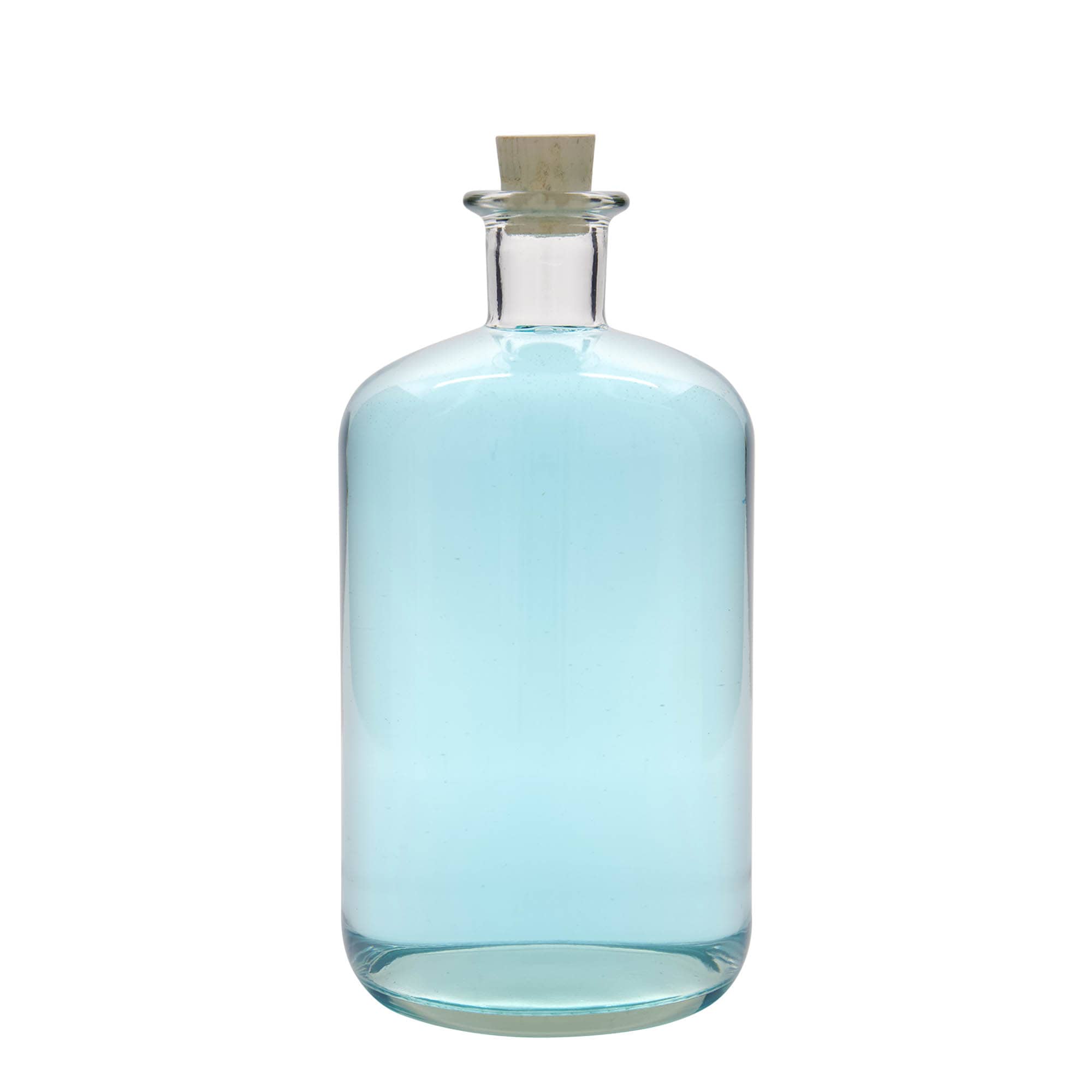 1.500 ml glasflaska apotekare, mynning: kork