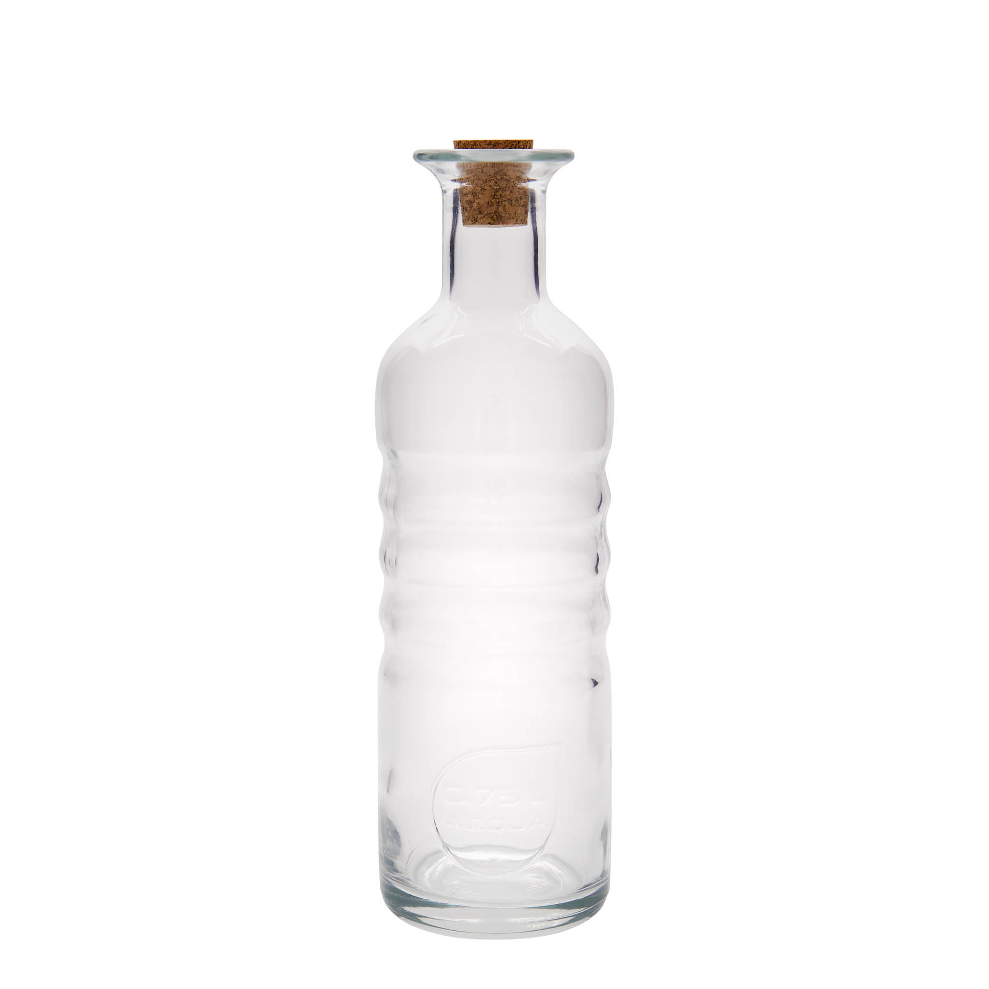 750 ml glasflaska 'Optima Acqua', öppning: kork