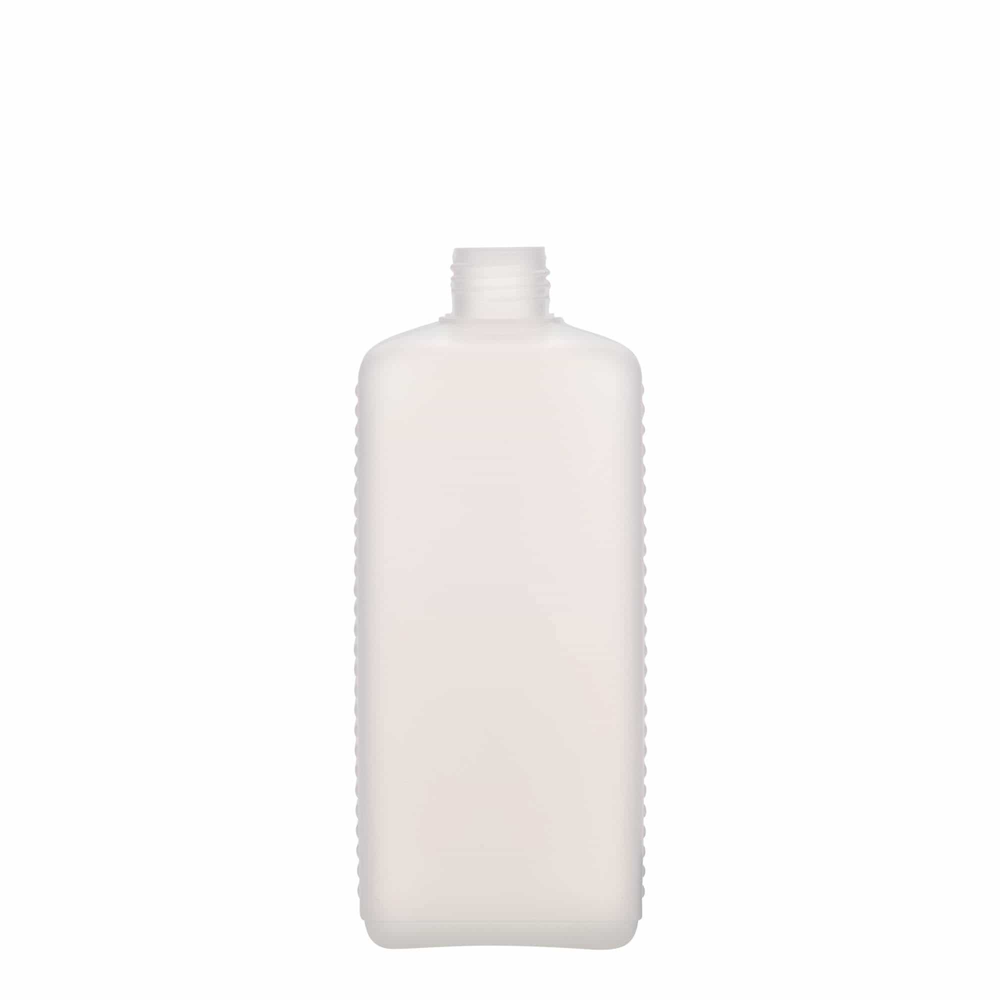 500 ml dunkflaska, rektangulär, HDPE-plast, natur, mynning: DIN 25 EPE 500 ml dunkflaska, rektangulär, HDPE-plast, natur, mynning: DIN 25 EPE