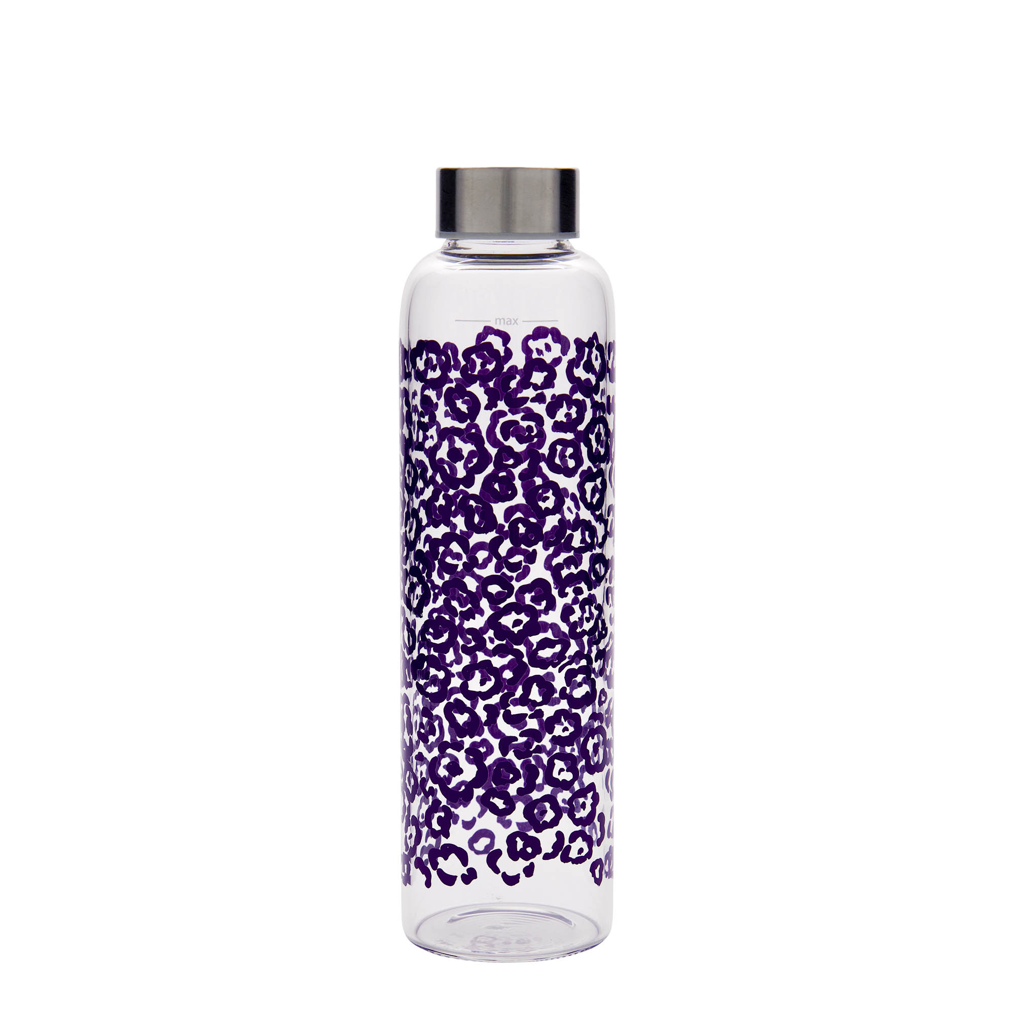 500 ml vattenflaska 'Perseus - Lila blommor', öppning: skruvlock