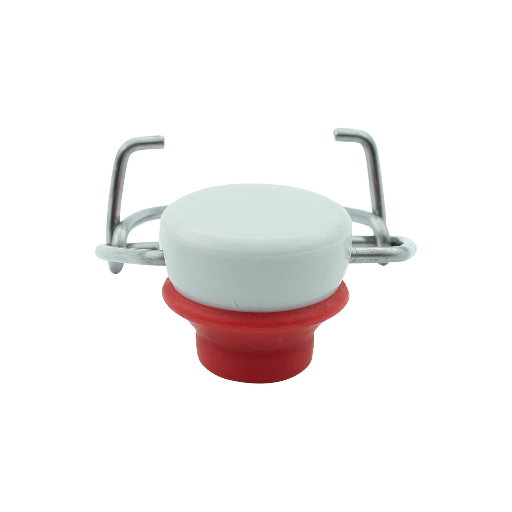 Specialstorlek på bygelspänne, plast, röd-vit