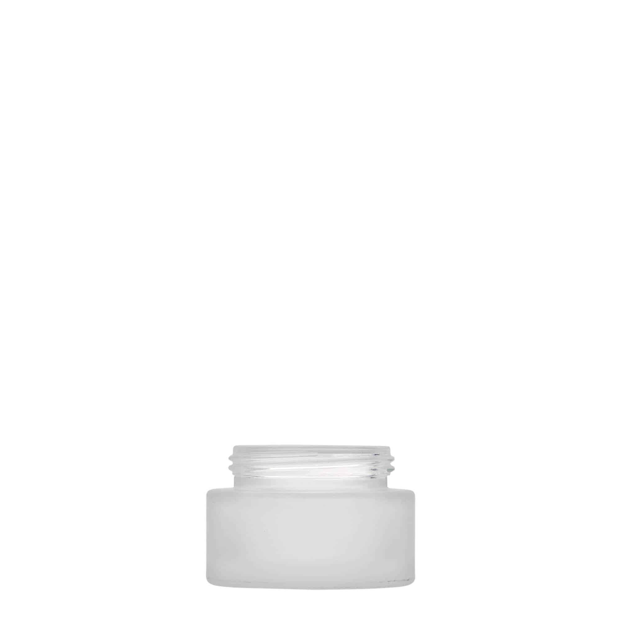 15 ml burk 'Platin Edition', glas, frostad, mynning: skruvkapsel