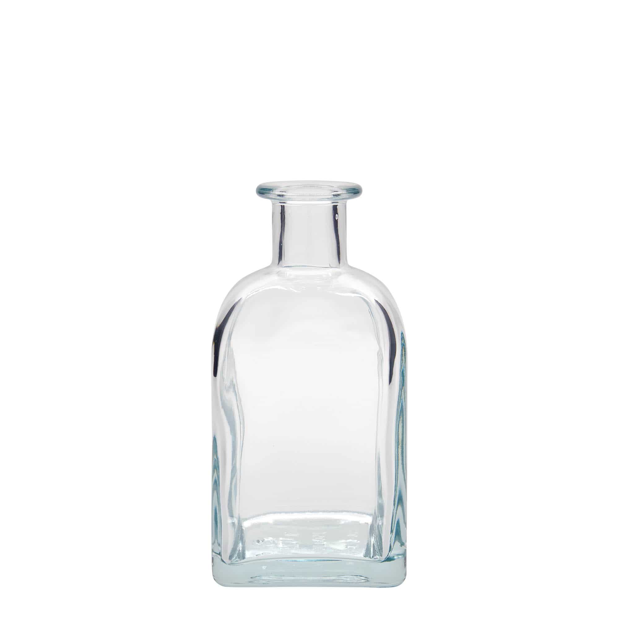 350 ml apoteksglasflaska Carré, kvadratisk, mynning: kork