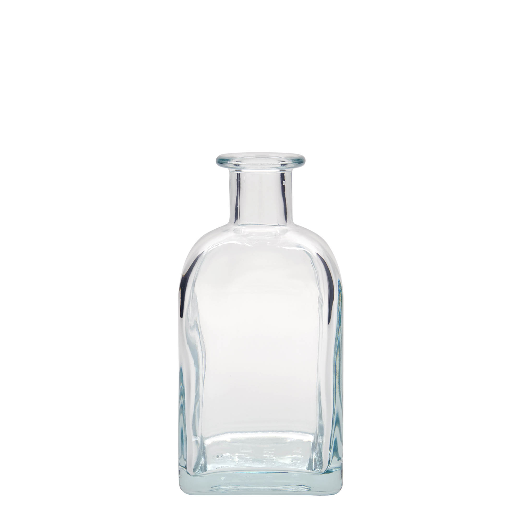 350 ml glasflaska Apotheker Carré, kvadratisk, öppning: kork