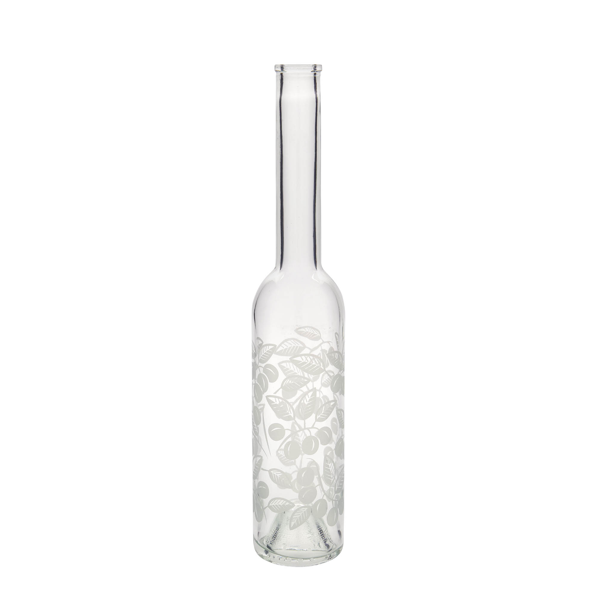 350 ml glasflaska 'Opera', motiv: Mirabeller, mynning: kork