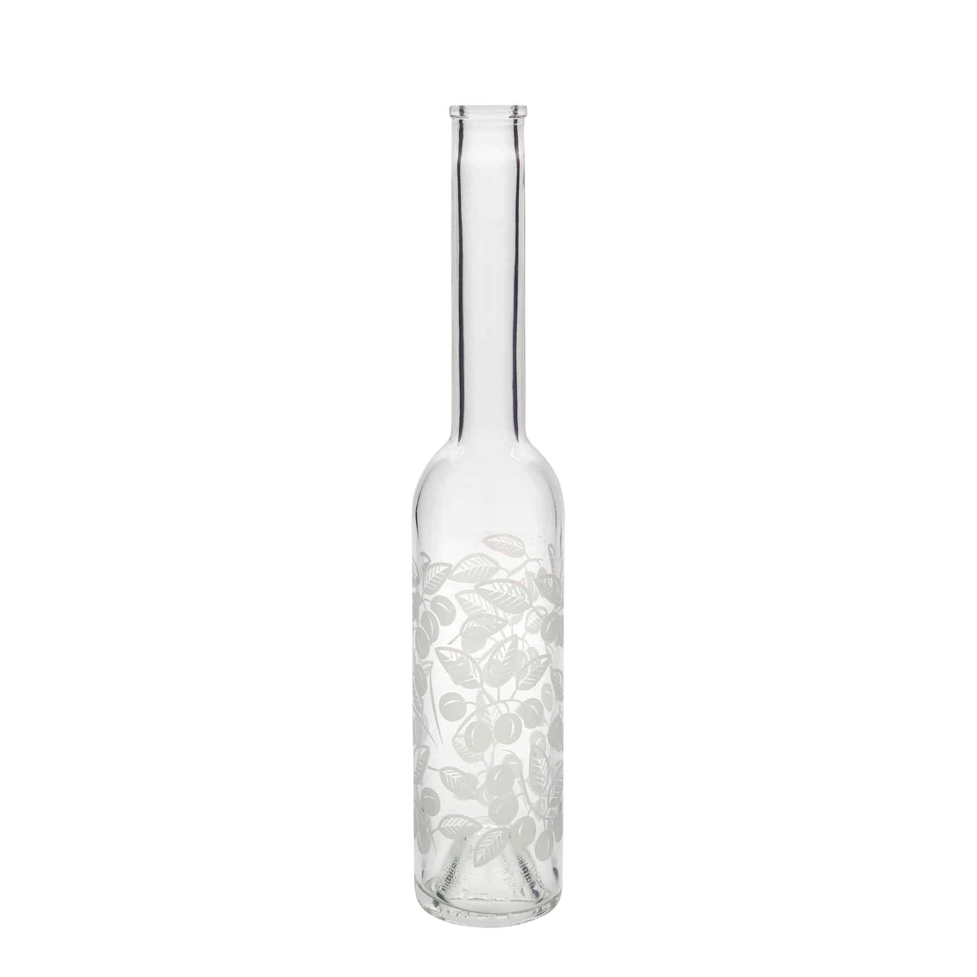 350 ml glasflaska 'Opera', motiv: Mirabeller, mynning: kork