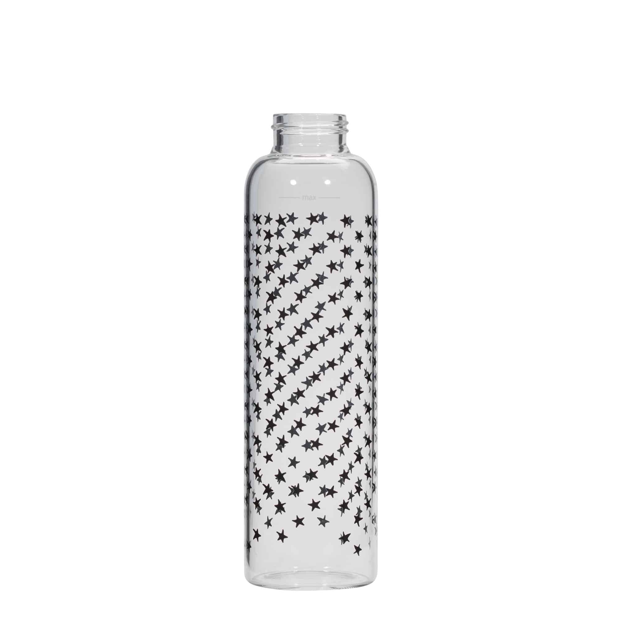 500 ml dricksflaska 'Perseus', motiv: svarta stjärnor, mynning: skruvkapsel 500 ml dricksflaska 'Perseus', motiv: svarta stjärnor, mynning: skruvkapsel