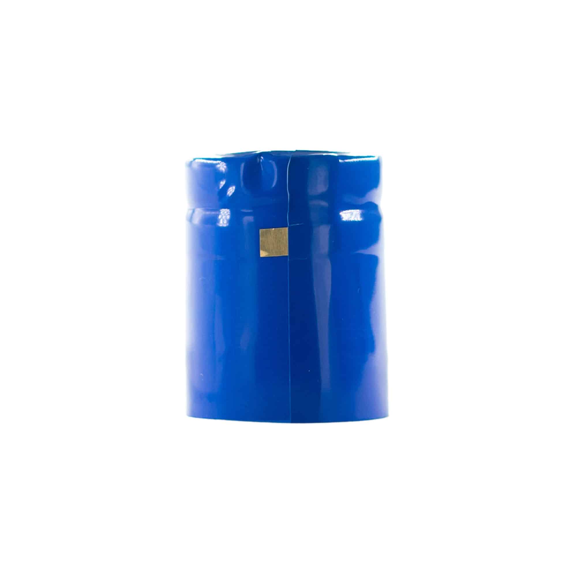 Krympkapsel 32x41, PVC-plast, blå Krympkapsel 32x41, PVC-plast, blå