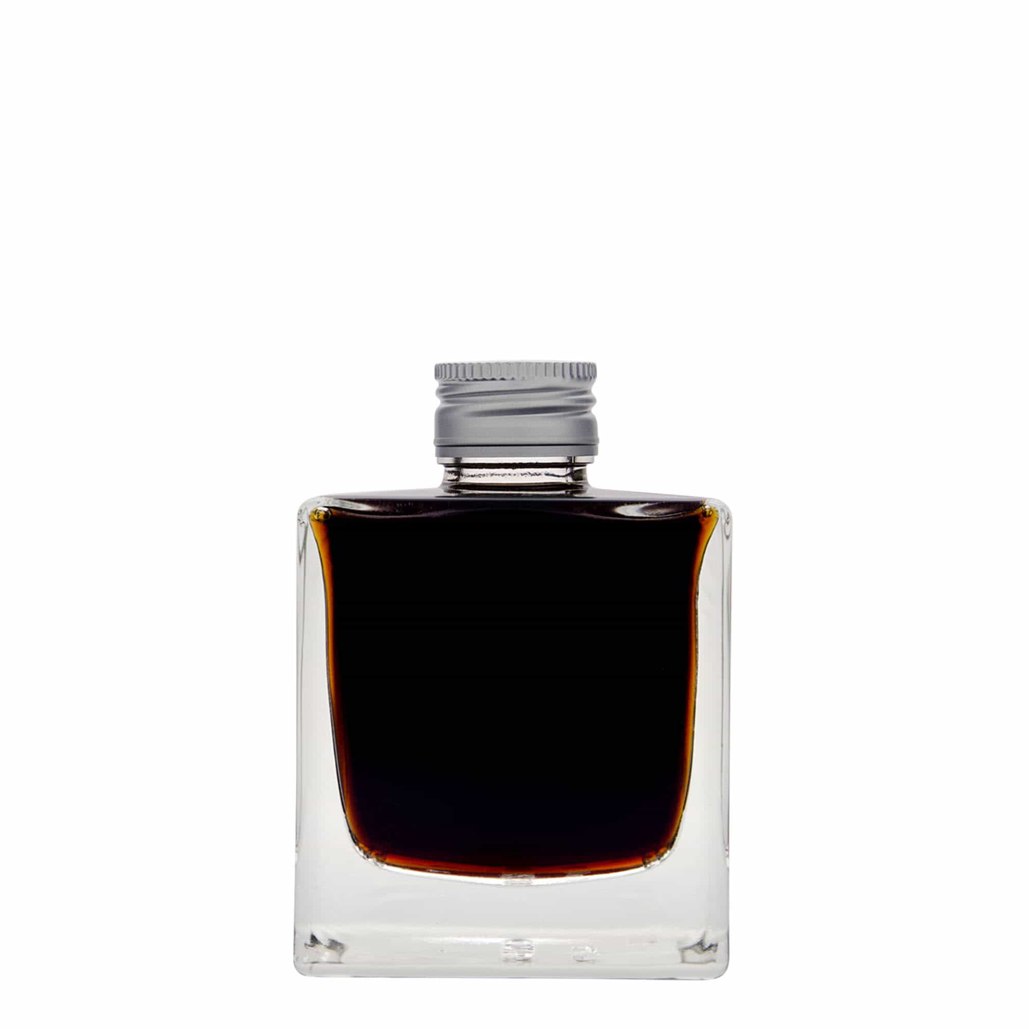 200 ml glasflaska 'Cube', fyrkantig, öppning: PP 28