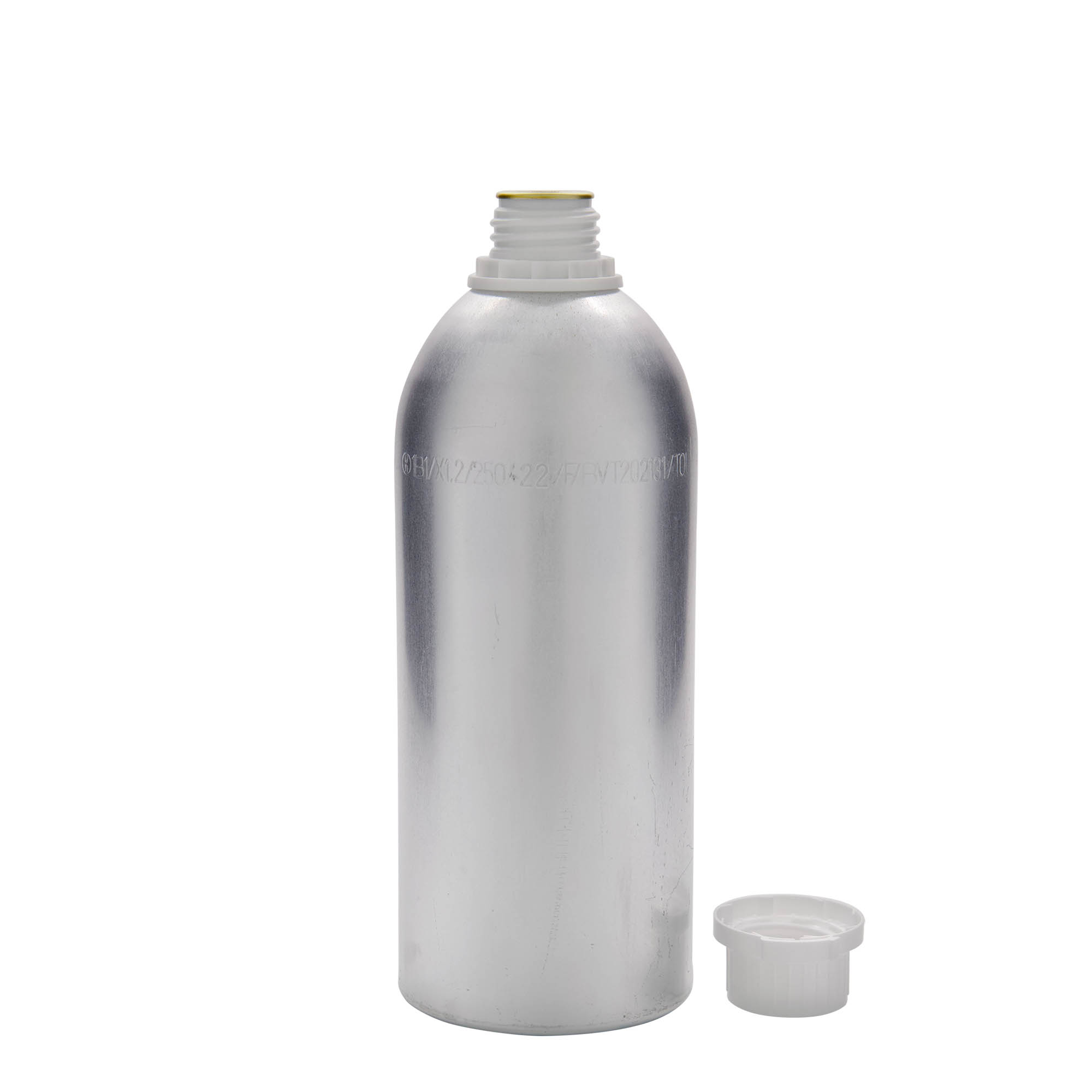 1100 ml aluminiumflaska, metall, silver, mynning: DIN 32 1100 ml aluminiumflaska, metall, silver, mynning: DIN 32