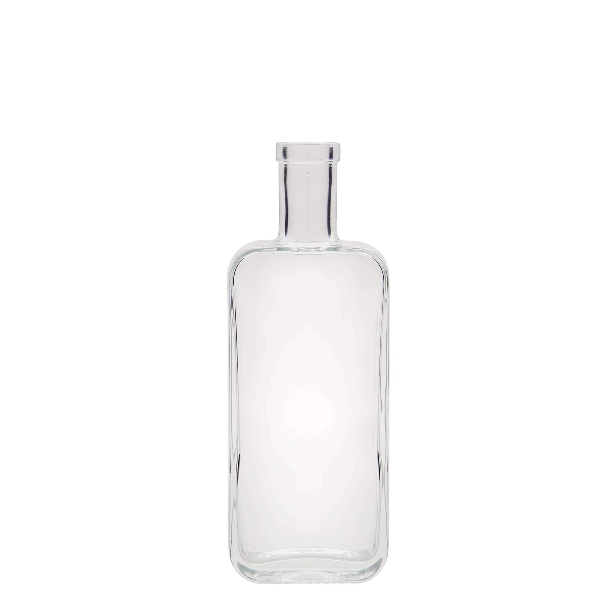200 ml glasflaska 'Nice', rektangulär, mynning: kork
