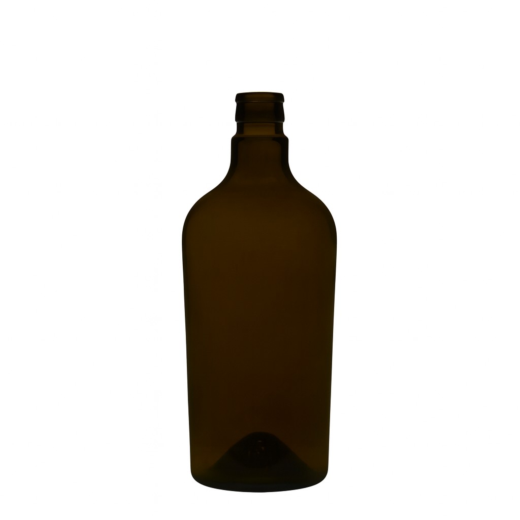 750 ml vinäger-/oljeflaska 'Oleum', glas, antikgrön, mynning: DOP