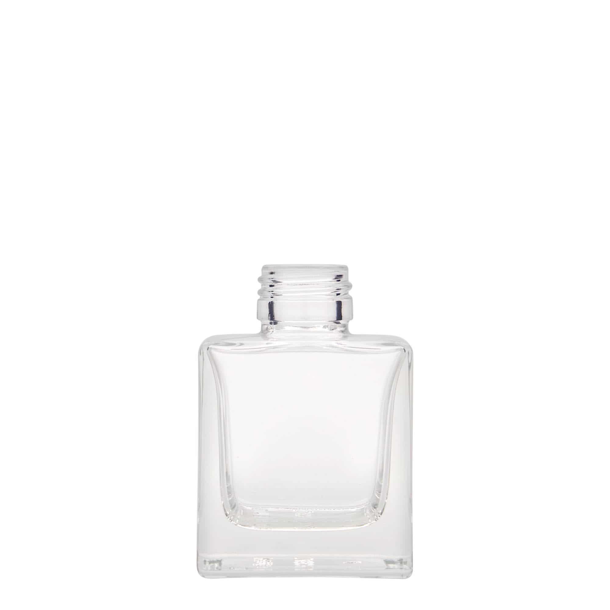 100 ml glasflaska 'Cube', kvadratisk, mynning: PP 28 100 ml glasflaska 'Cube', kvadratisk, mynning: PP 28