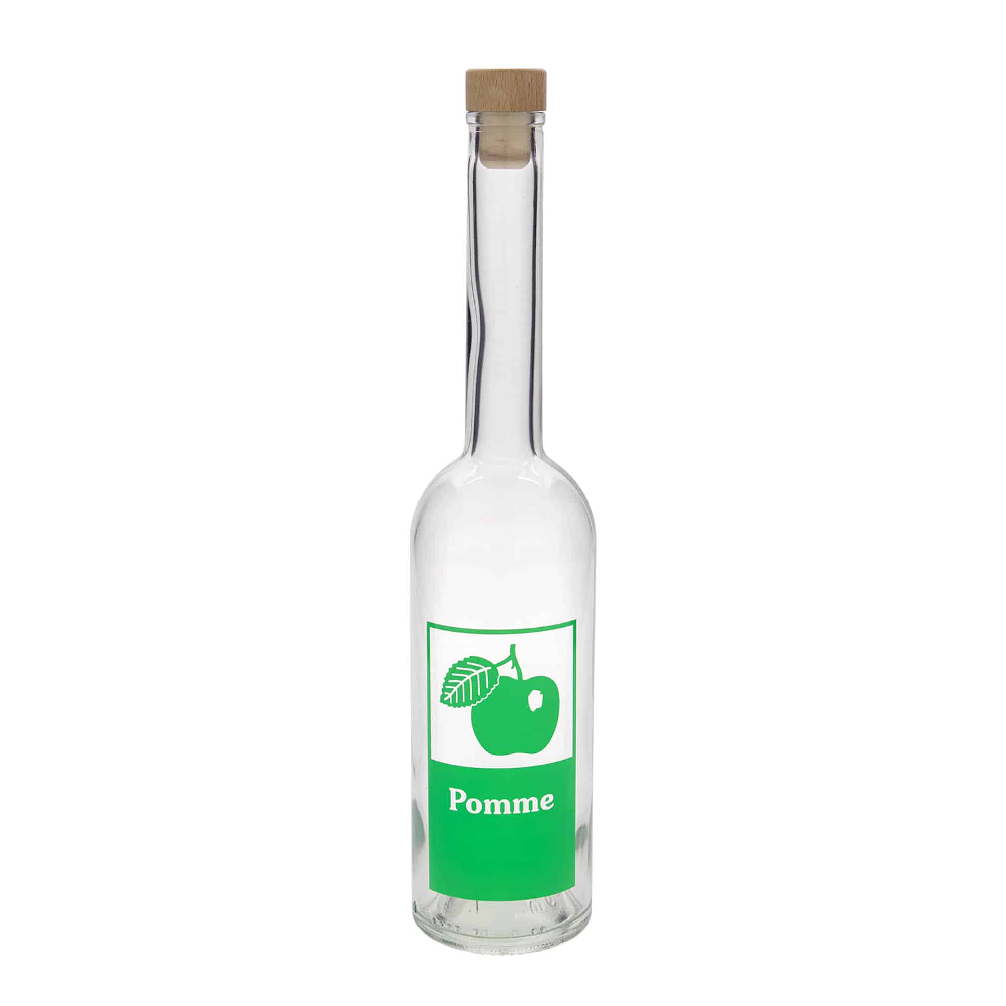500 ml glasflaska 'Opera', motiv: Pomme, öppning: kork