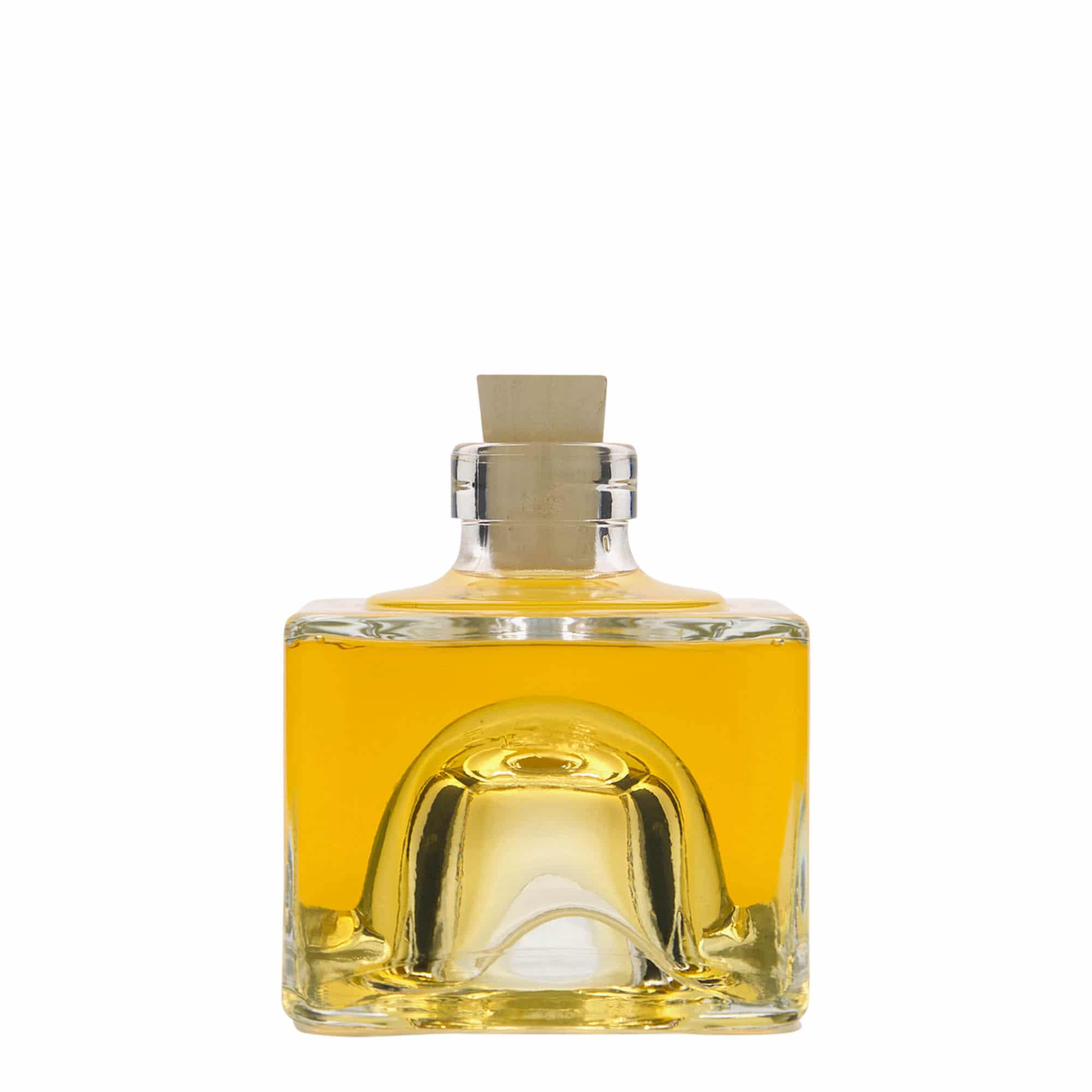 200 ml glasflaska 'Cocolores', kvadratisk, mynning: kork