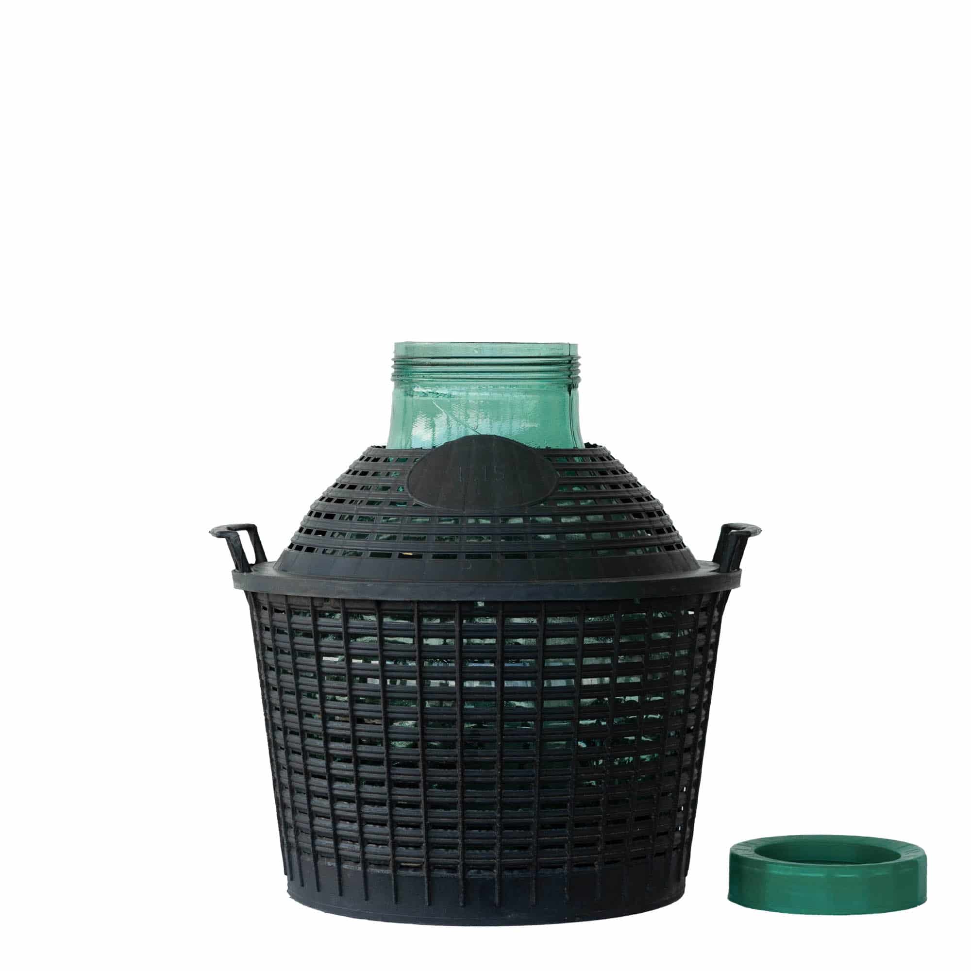 15 l ballongflaska bred hals, glas, mynning: skruvkapsel