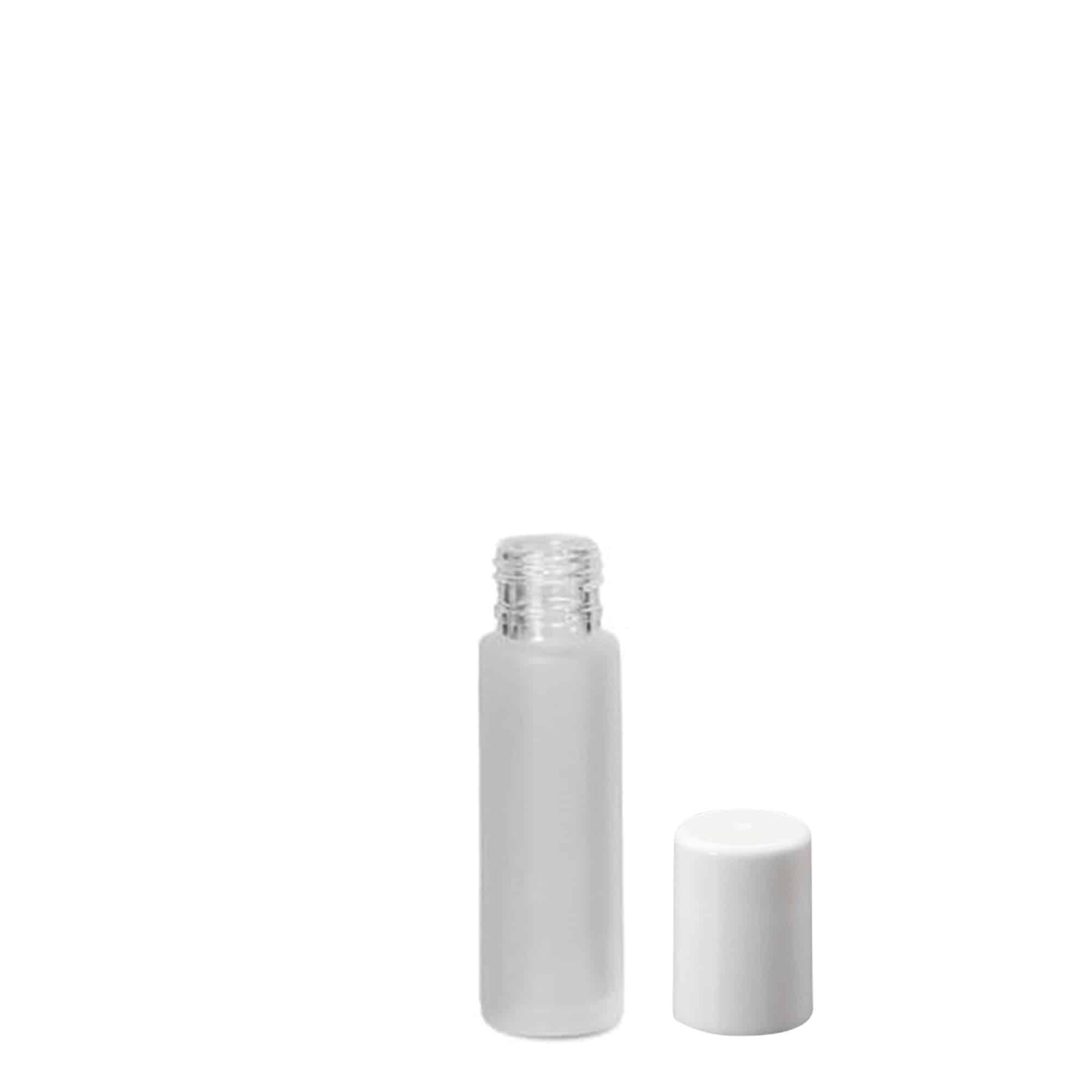 10 ml roll-on-flaska, glas, frostad, öppning: skruvlock