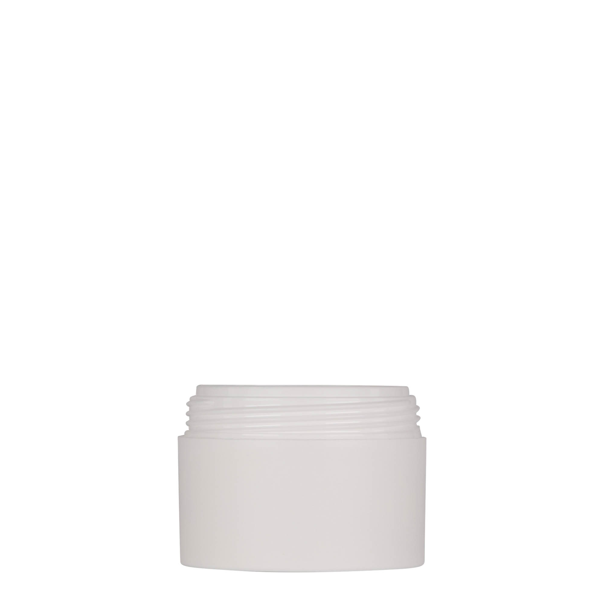 50 ml plastburk 'Antonella', PP, vit, öppning: skruvlock