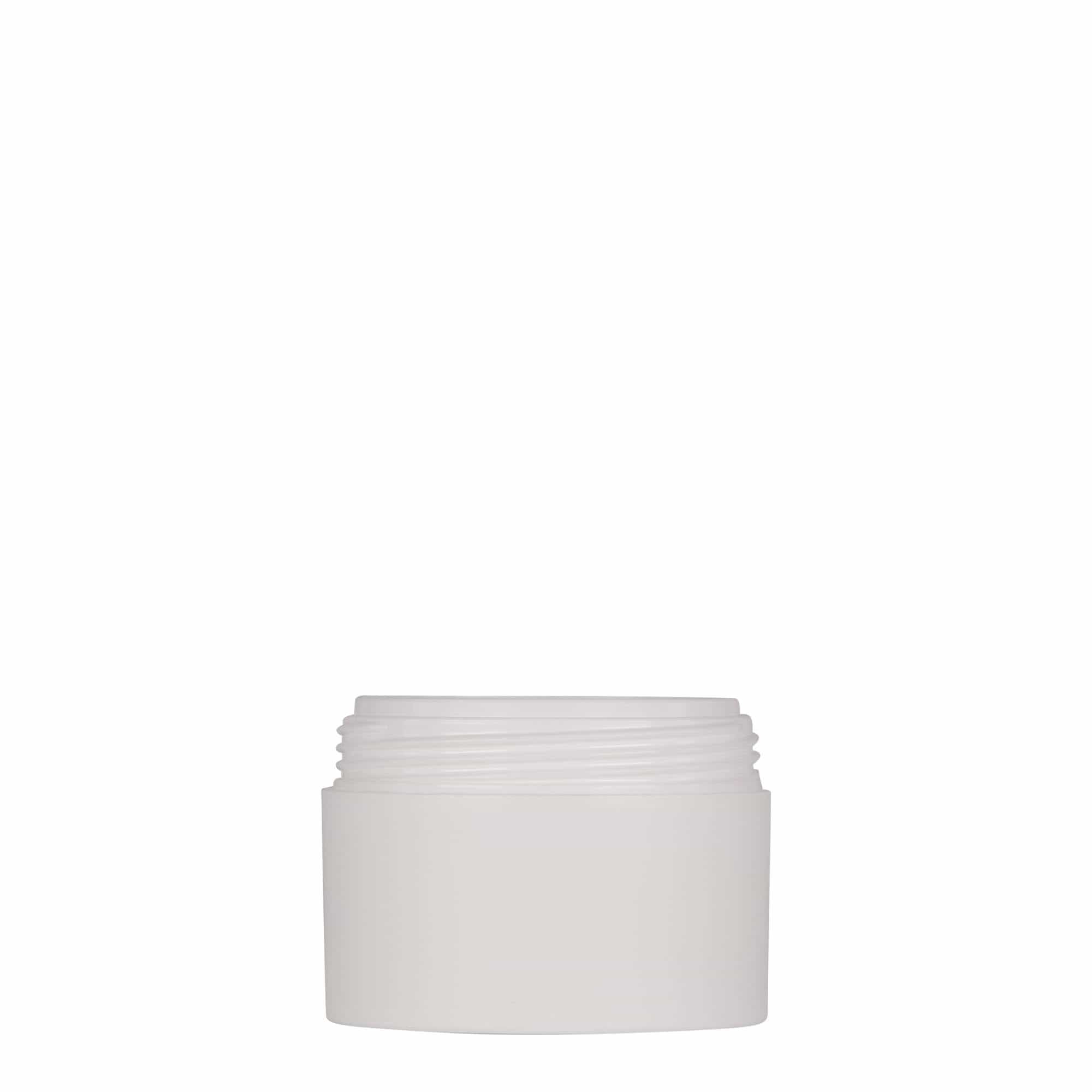 50 ml plastburk 'Antonella', PP, vit, öppning: skruvlock
