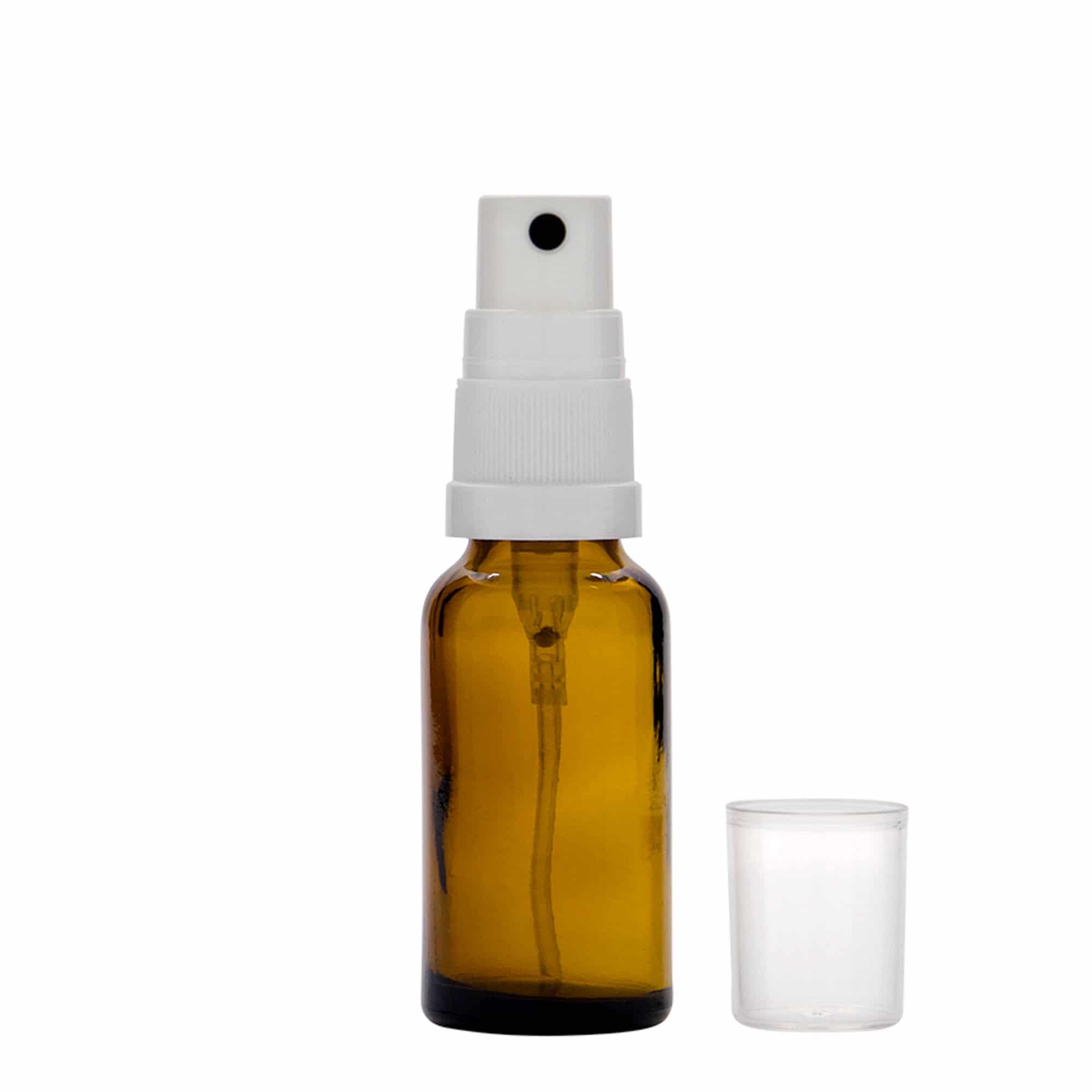 20 ml sprayflaska medicin, glas, brun, mynning: DIN 18