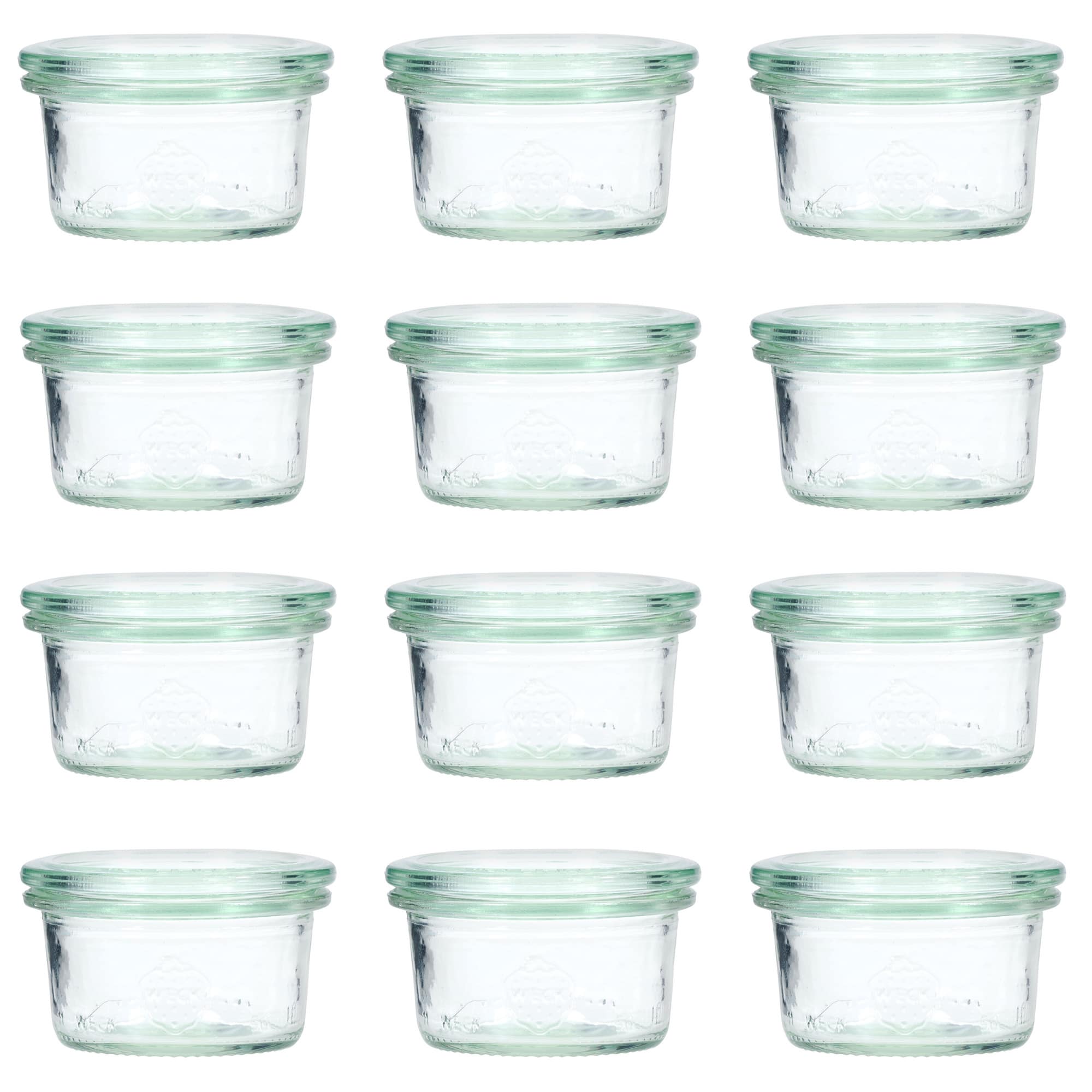 12x 50 ml WECK-störtglas med glaslock RR 60
