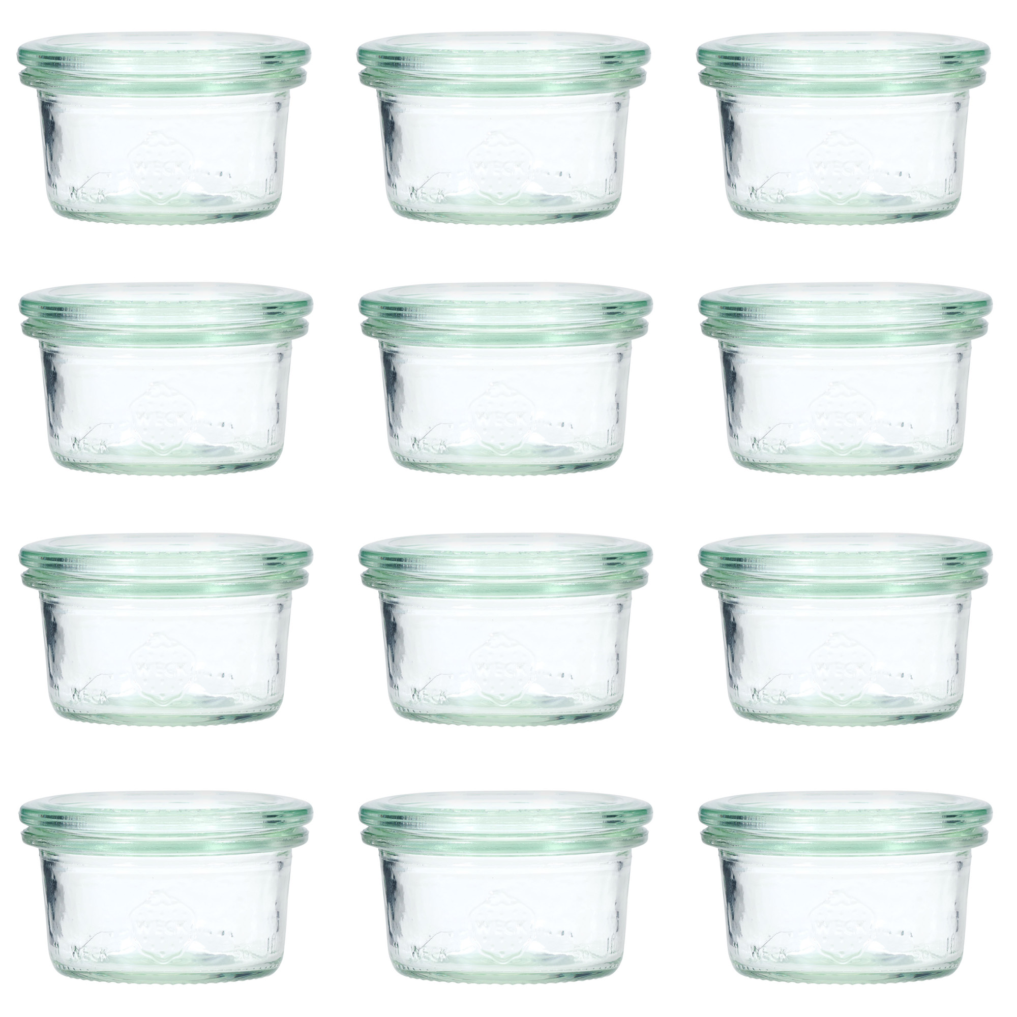 12x 50 ml WECK-störtglas med glaslock RR 60