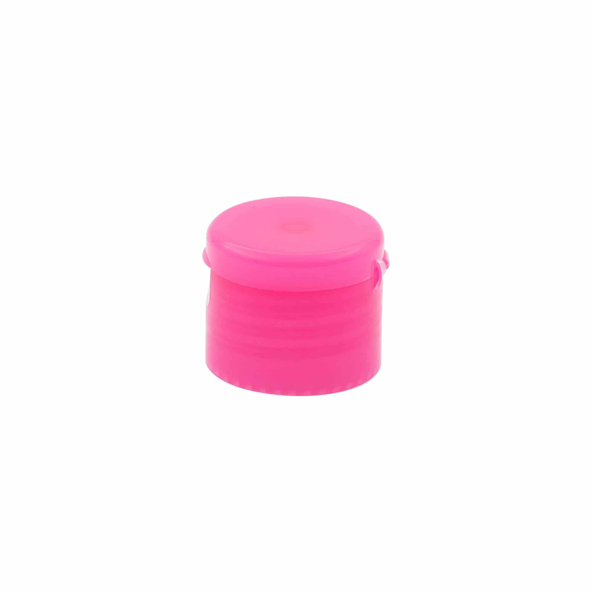 Skruvlock med gångjärn, PP-plast, rosa, för öppning: 24/410