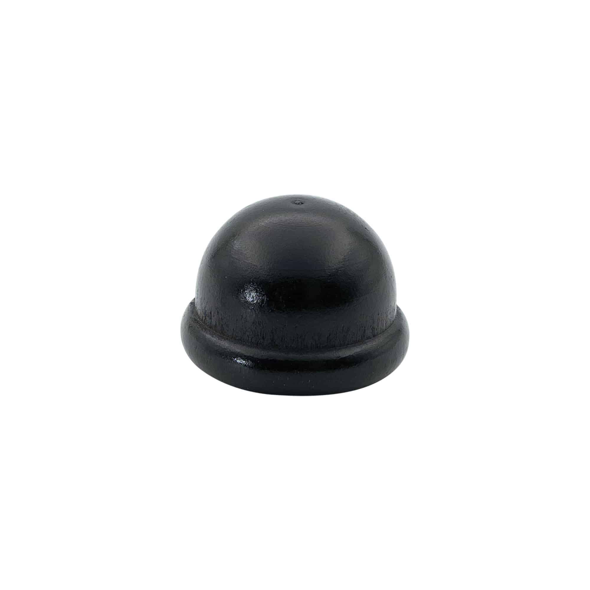 Handtagskork 19 mm "Melon", trä/PE, svart, för mynning: kork