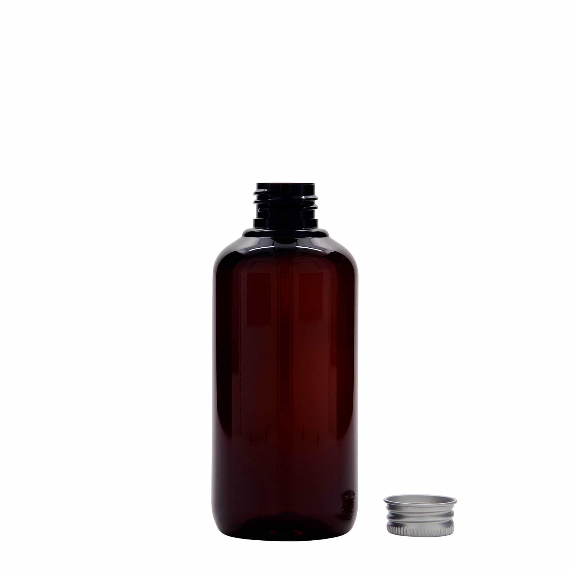 200 ml flaska av återvunnen plast 'Victor's Best, PCR, brun, mynning: 24/410