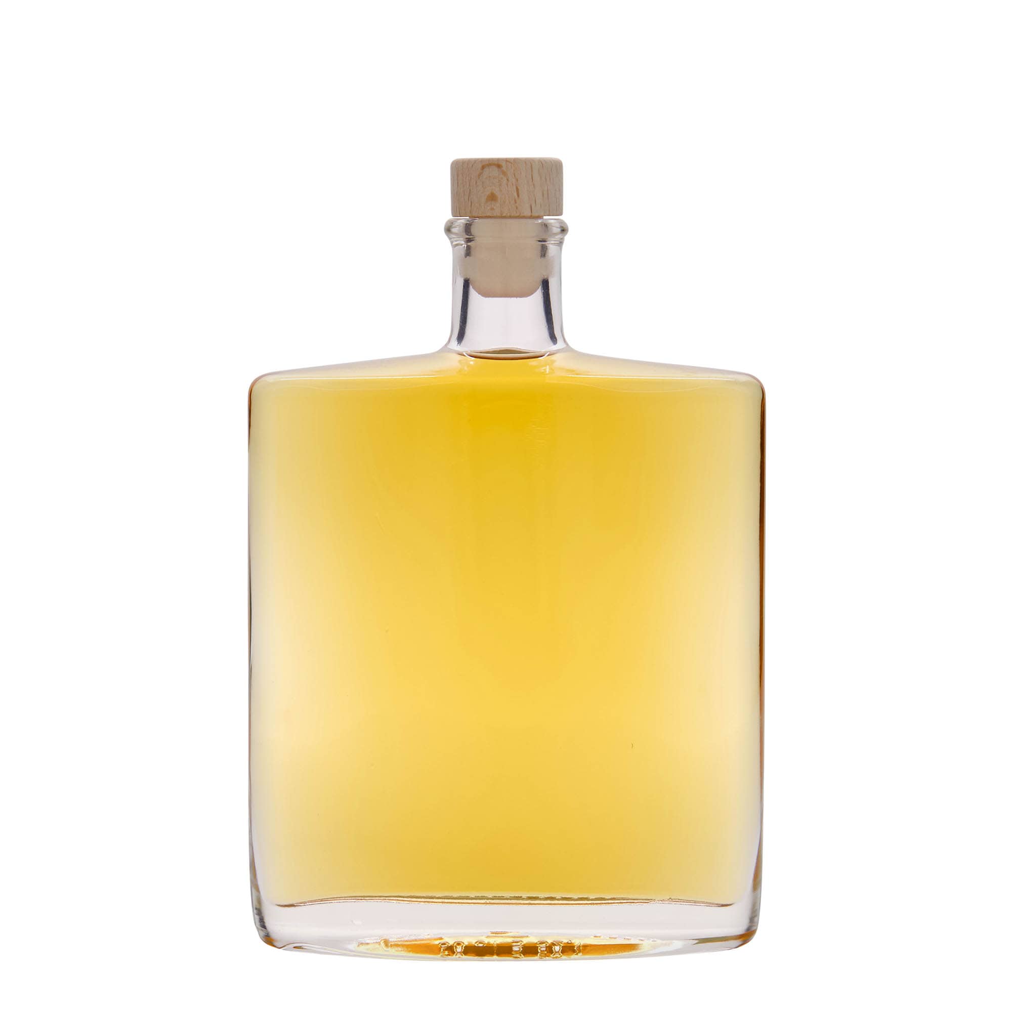 500 ml glasflaska 'Zorbas', oval, mynning: kork