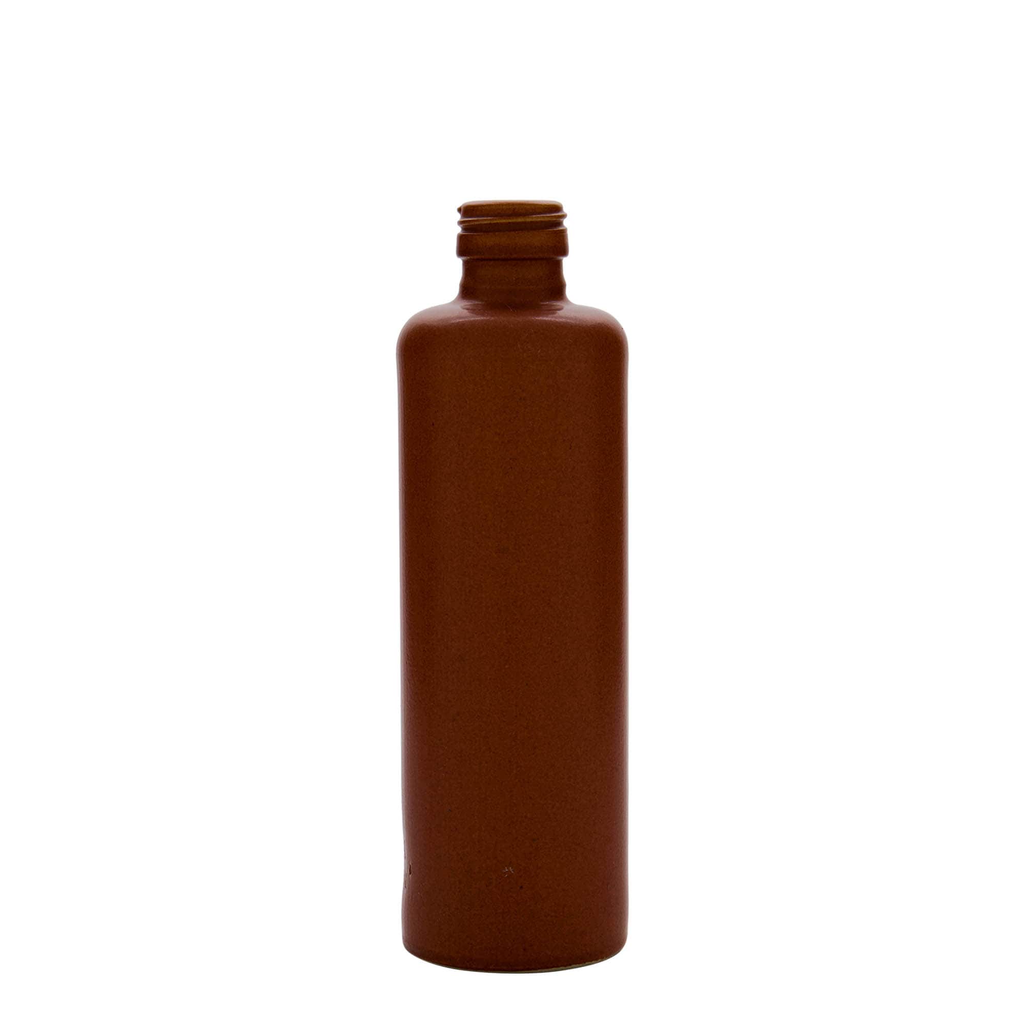 350 ml lerkrus, stengods, rödbrun, mynning: PP 31,5
