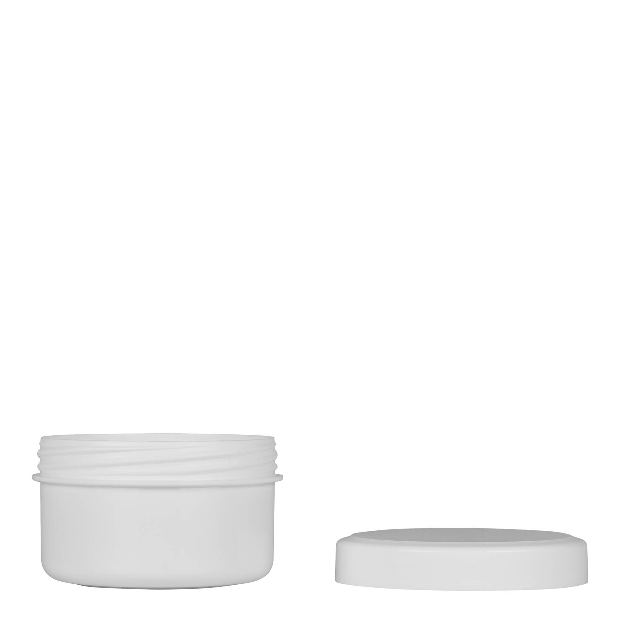 60 ml plastburk 'White Line', PP, vit, öppning: skruvlock