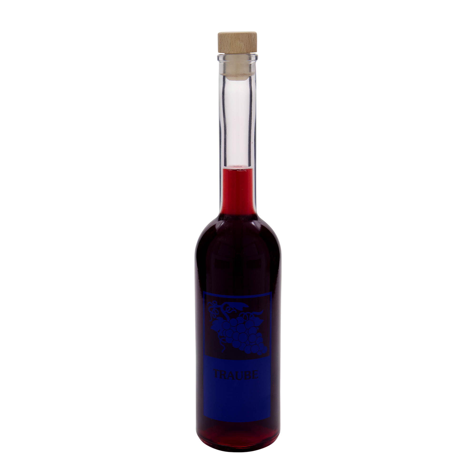 500 ml glasflaska 'Opera', motiv: druva, öppning: kork