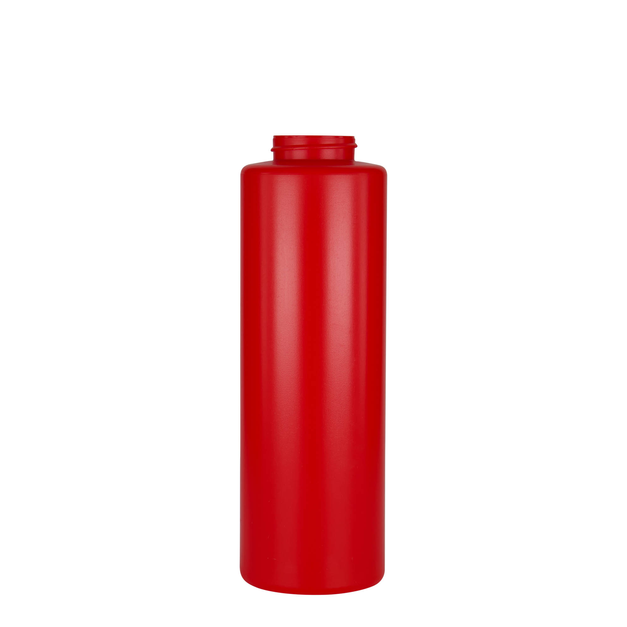 500 ml såsflaska, LDPE-plast, röd, mynning: 38/400