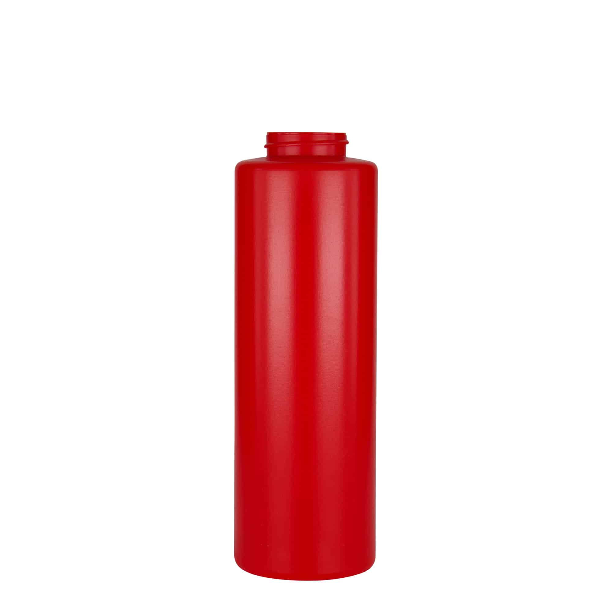 500 ml såsflaska, LDPE-plast, röd, mynning: 38/400