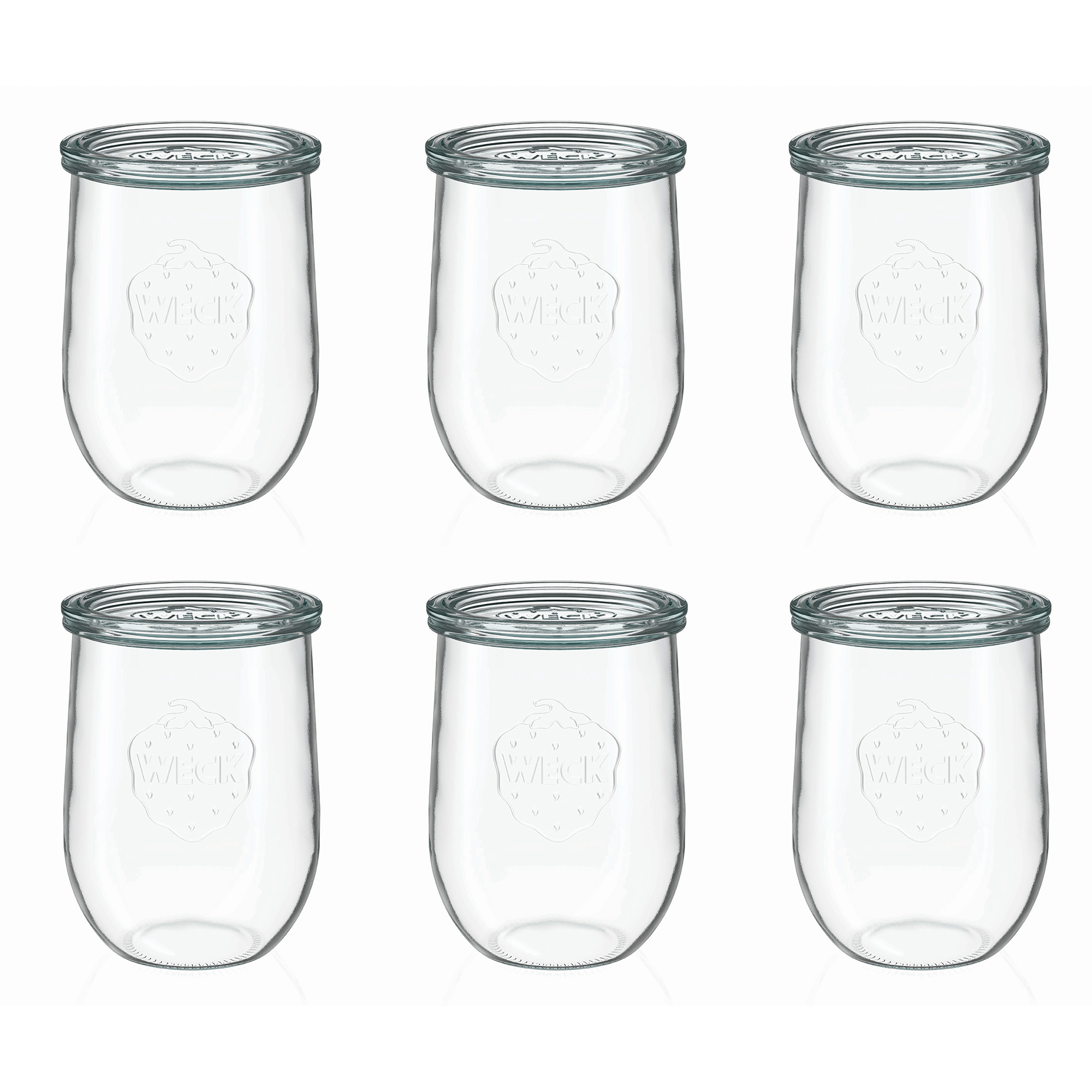 6x 1050 ml WECK-tulpanburk med glaslock RR 100