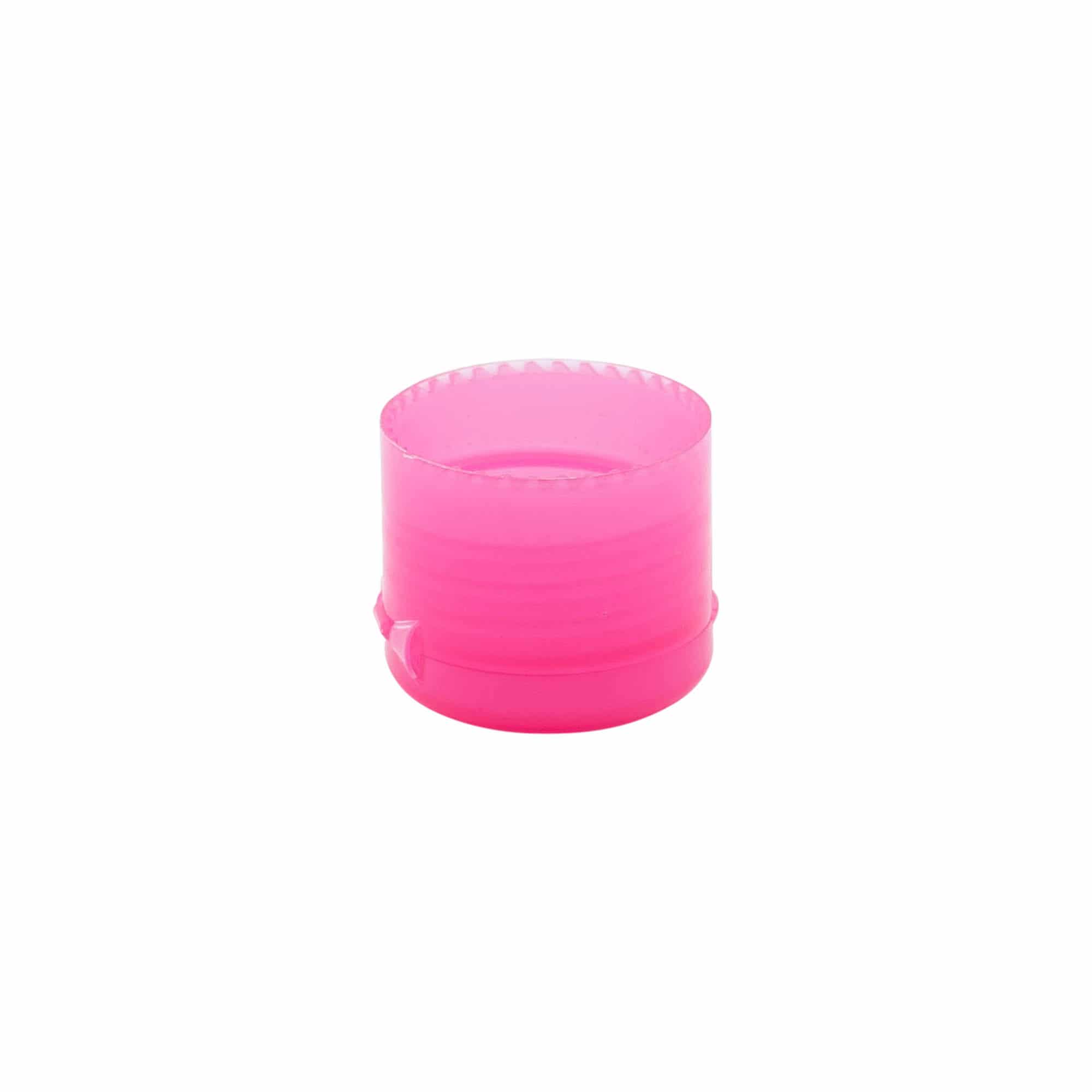 Skruvlock med gångjärn, PP-plast, rosa, för öppning: 24/410