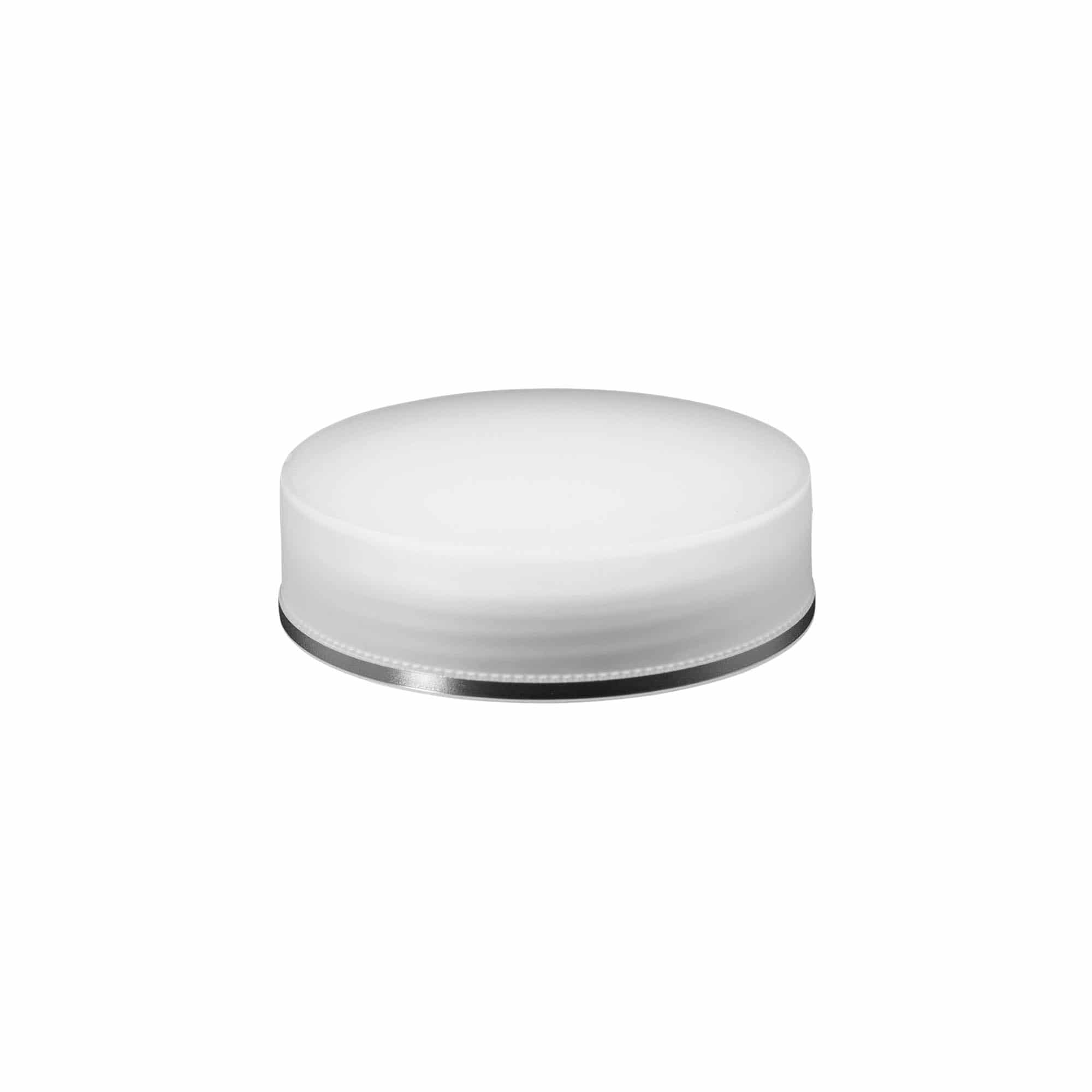 Skruvkapsel 'Clear/Platin Edition', PP-plast, vit, för mynning: 70/2P