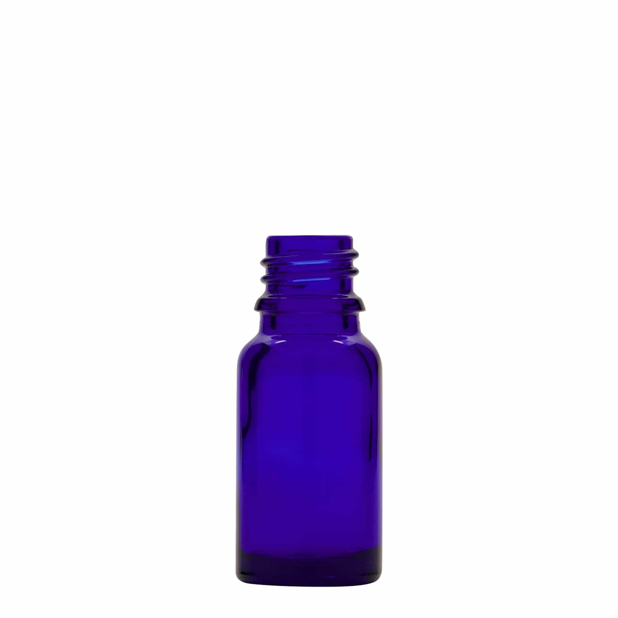 10 ml pipettflaska medicin, glas, kungligt blå-röd, mynning: DIN 18
