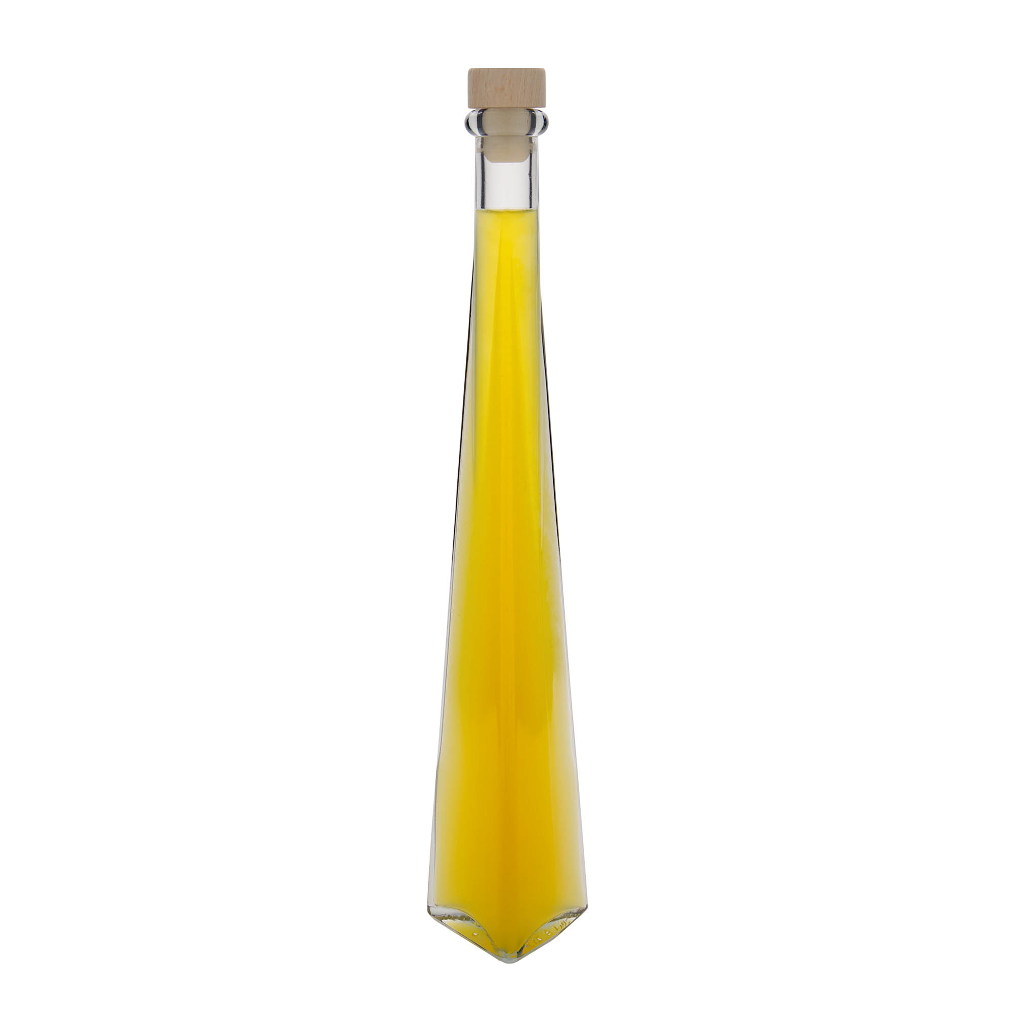 200 ml glasflaska 'Dama Triangolore', trekantig, öppning: kork